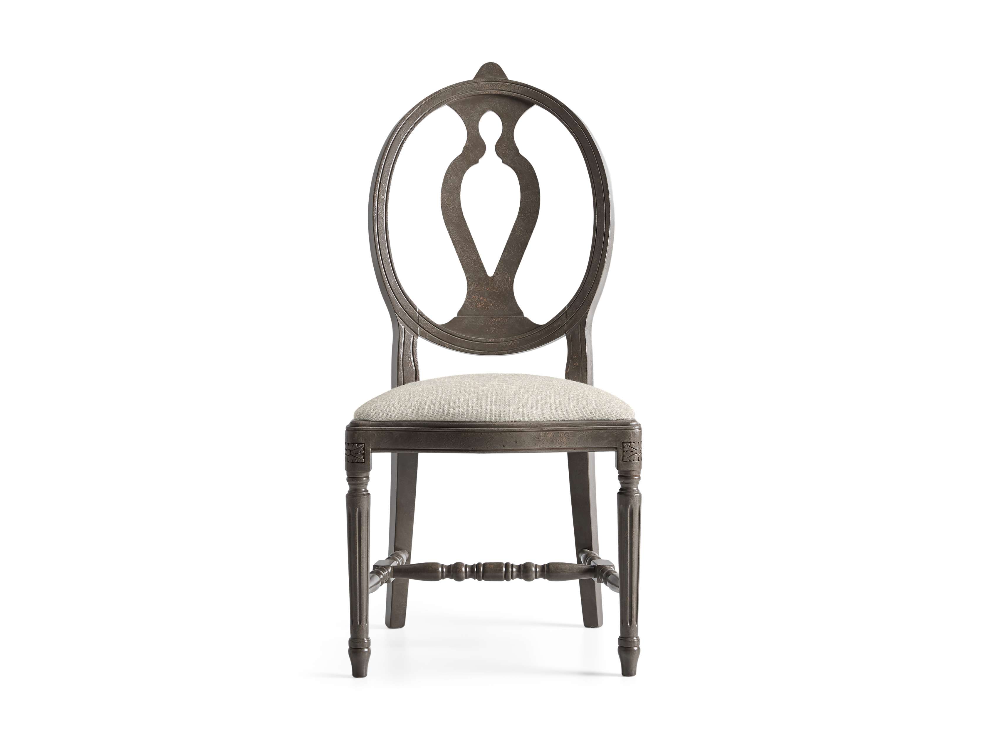 Cecilia 20" Dining Side Chair with Upholstered Seat in Grigio