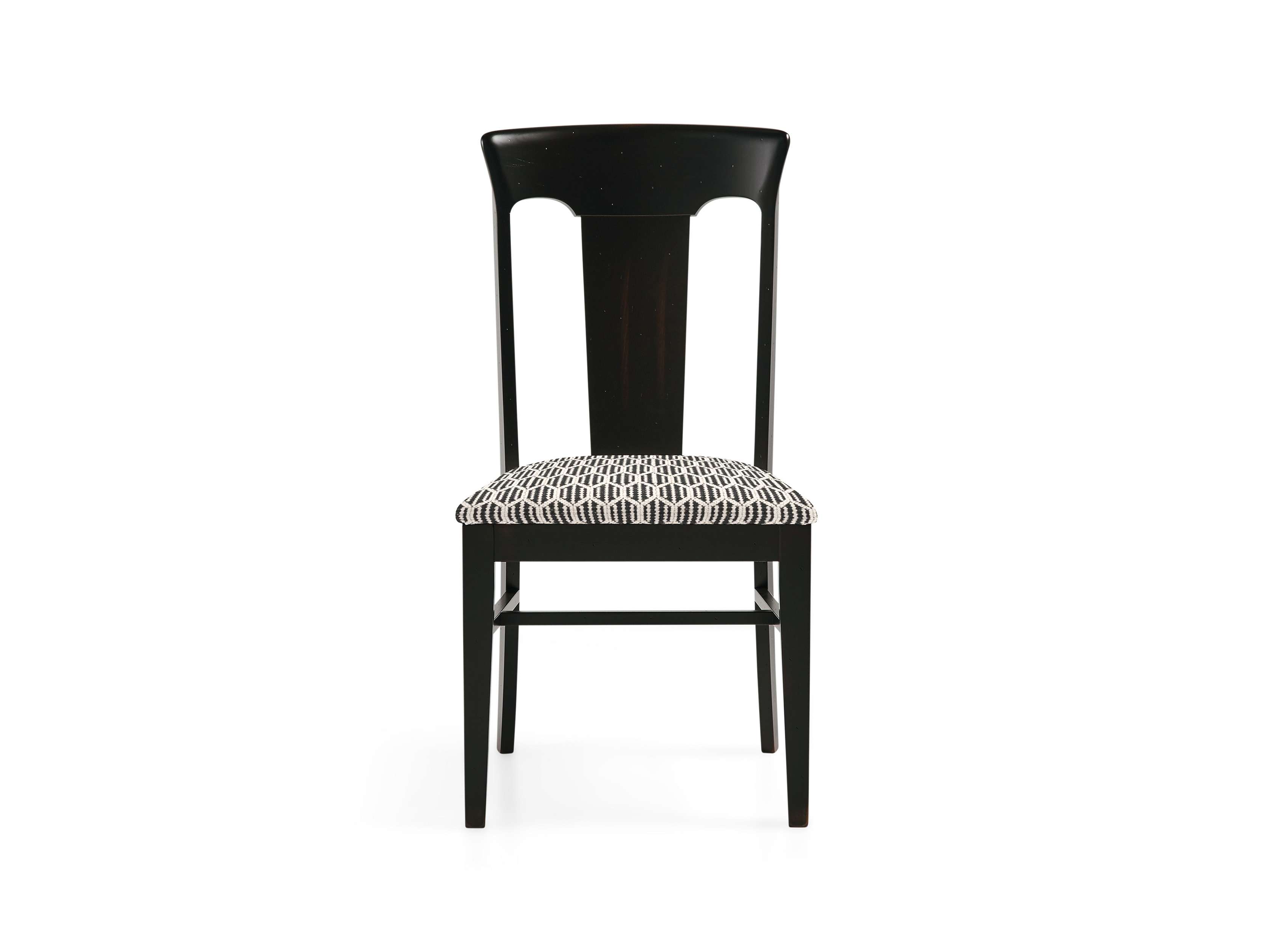 Holmes Dining Side Chair With Upholstered Seat In Aged Black, slide 1 of 8