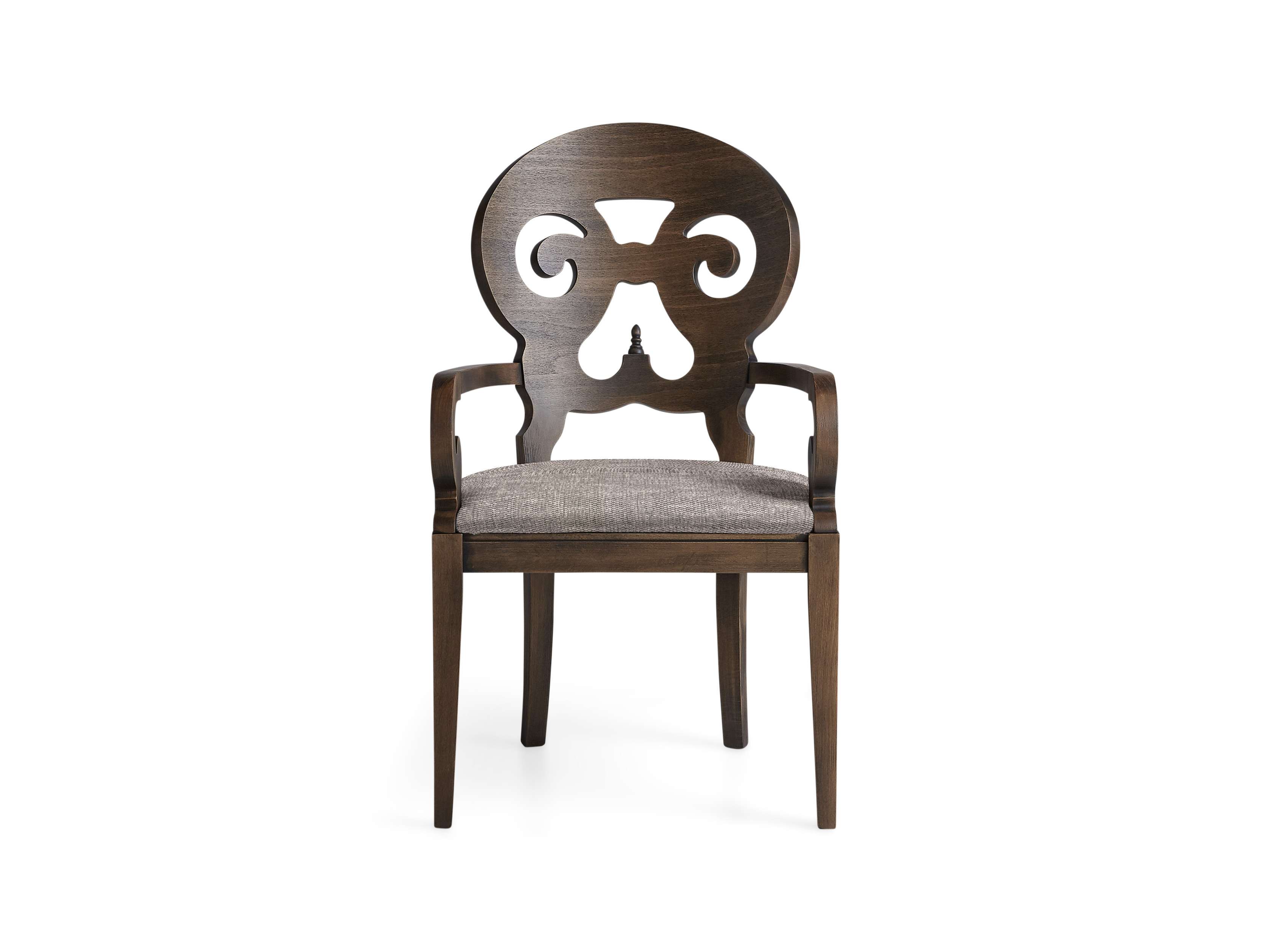 Jordan 25" Dining Arm Chair Upholstered in Cinder