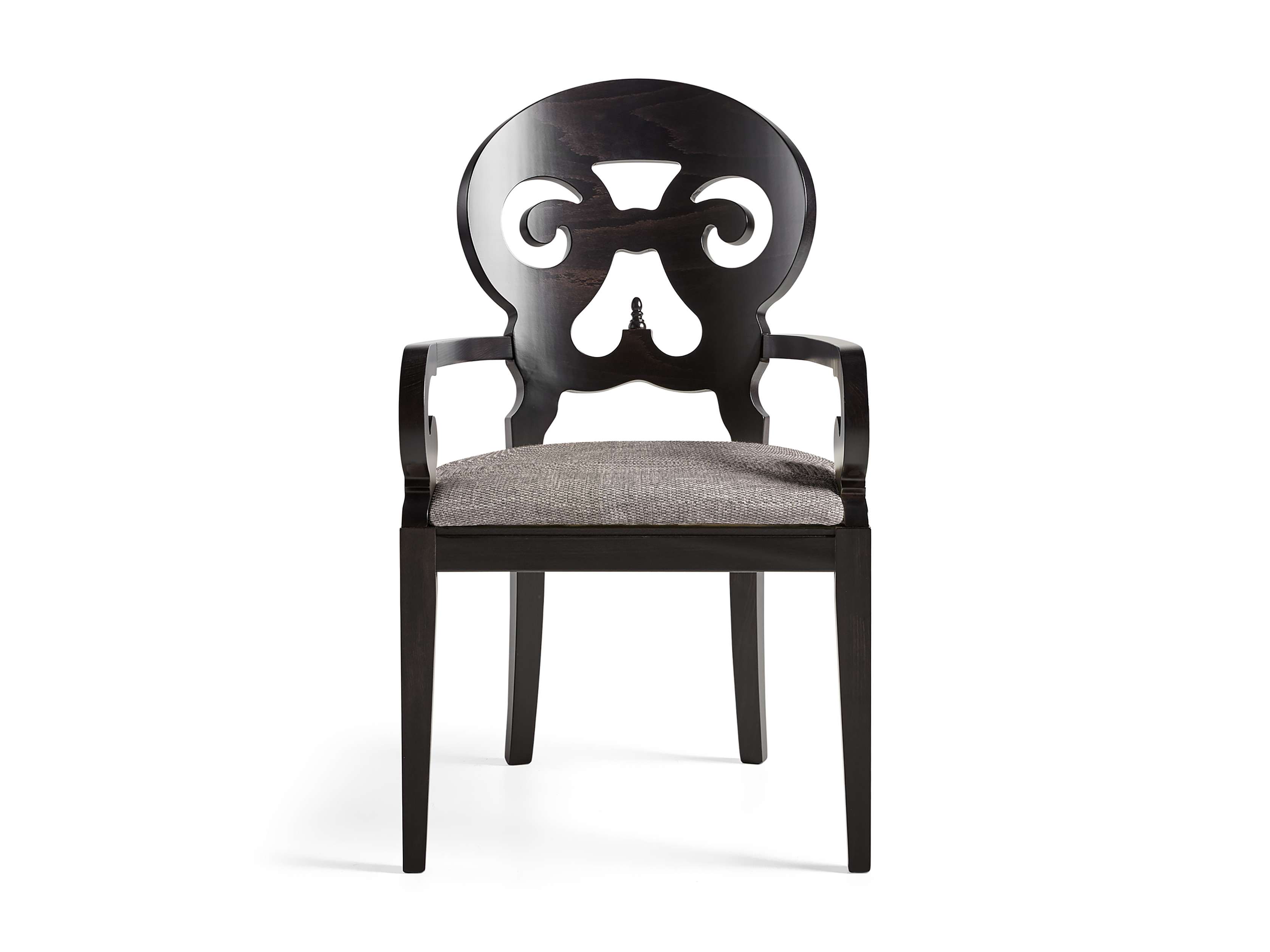 Jordan 25" Dining Arm Chair Upholstered in Midnight