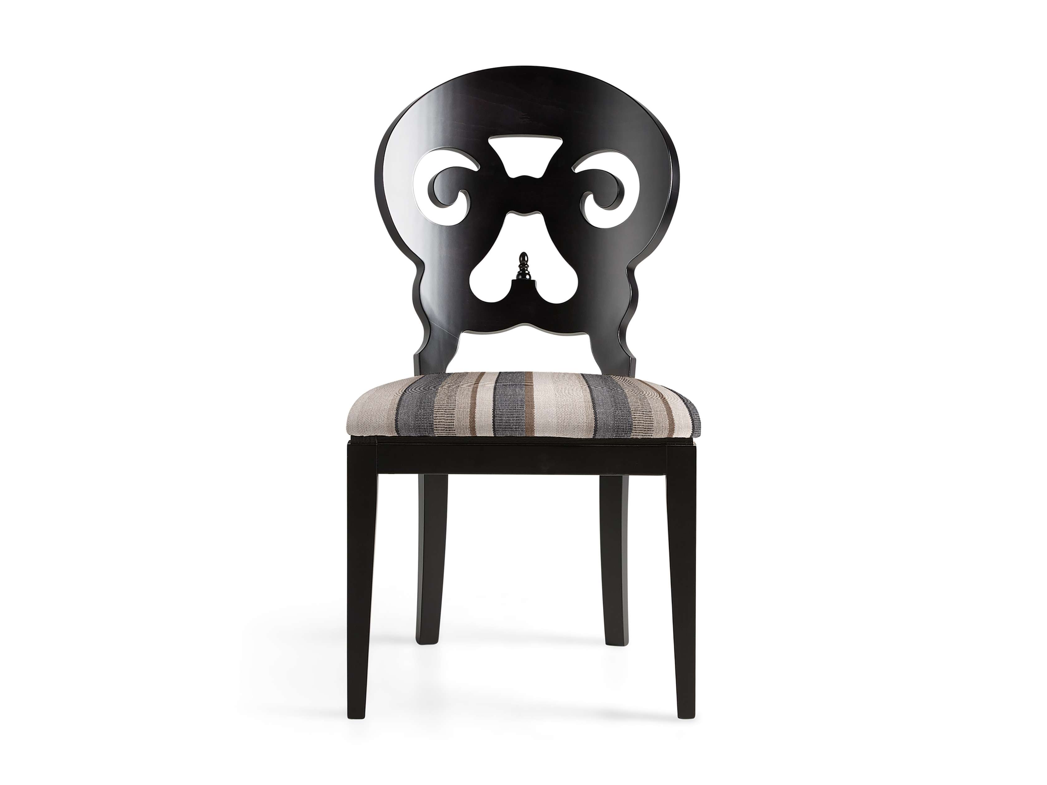 Jordan 21" Dining Side Chair with Upholstered Seat in Midnight