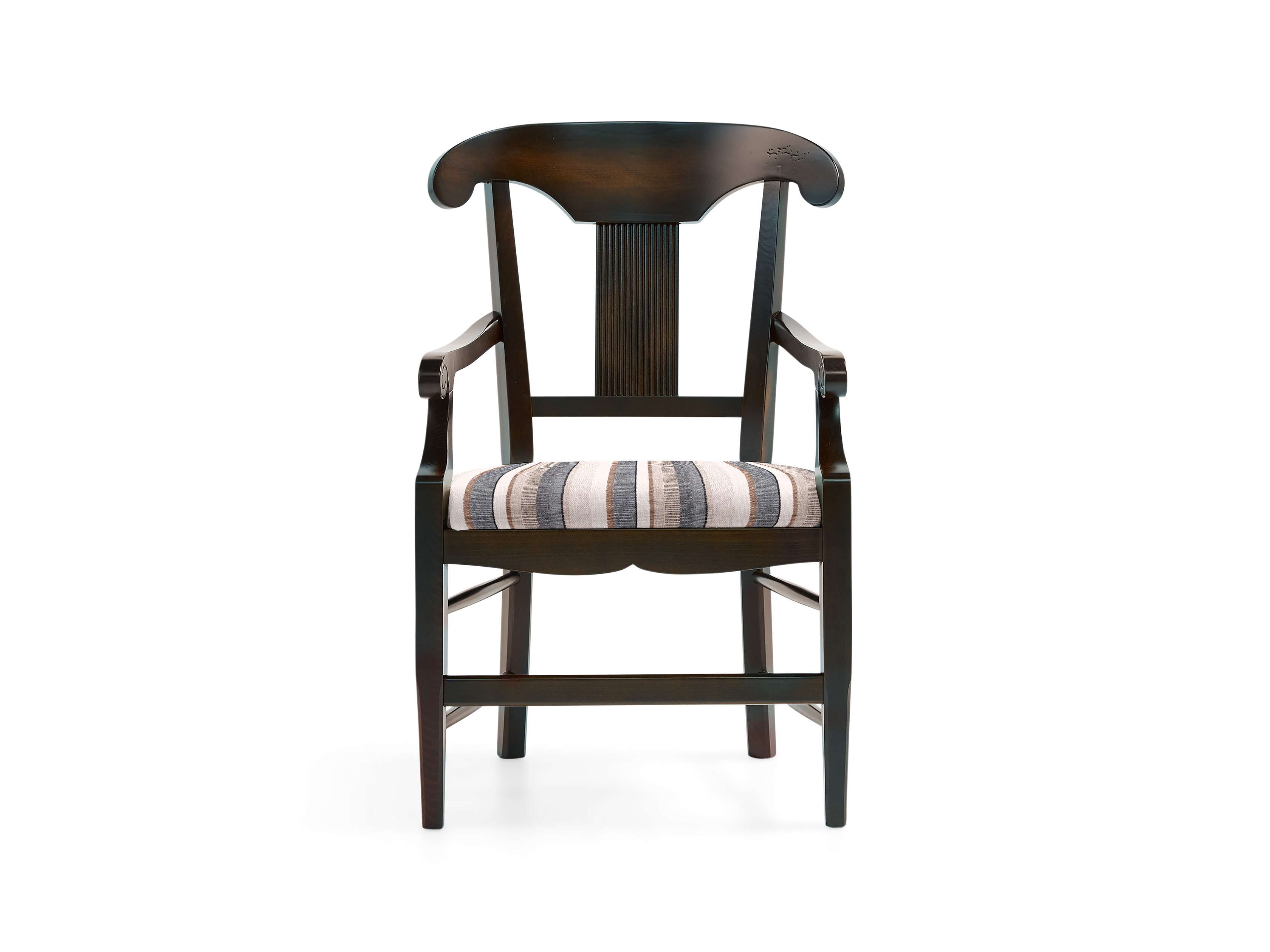 Tuscany 23" Dining Arm Chair With Upholstered Seat in Noceto