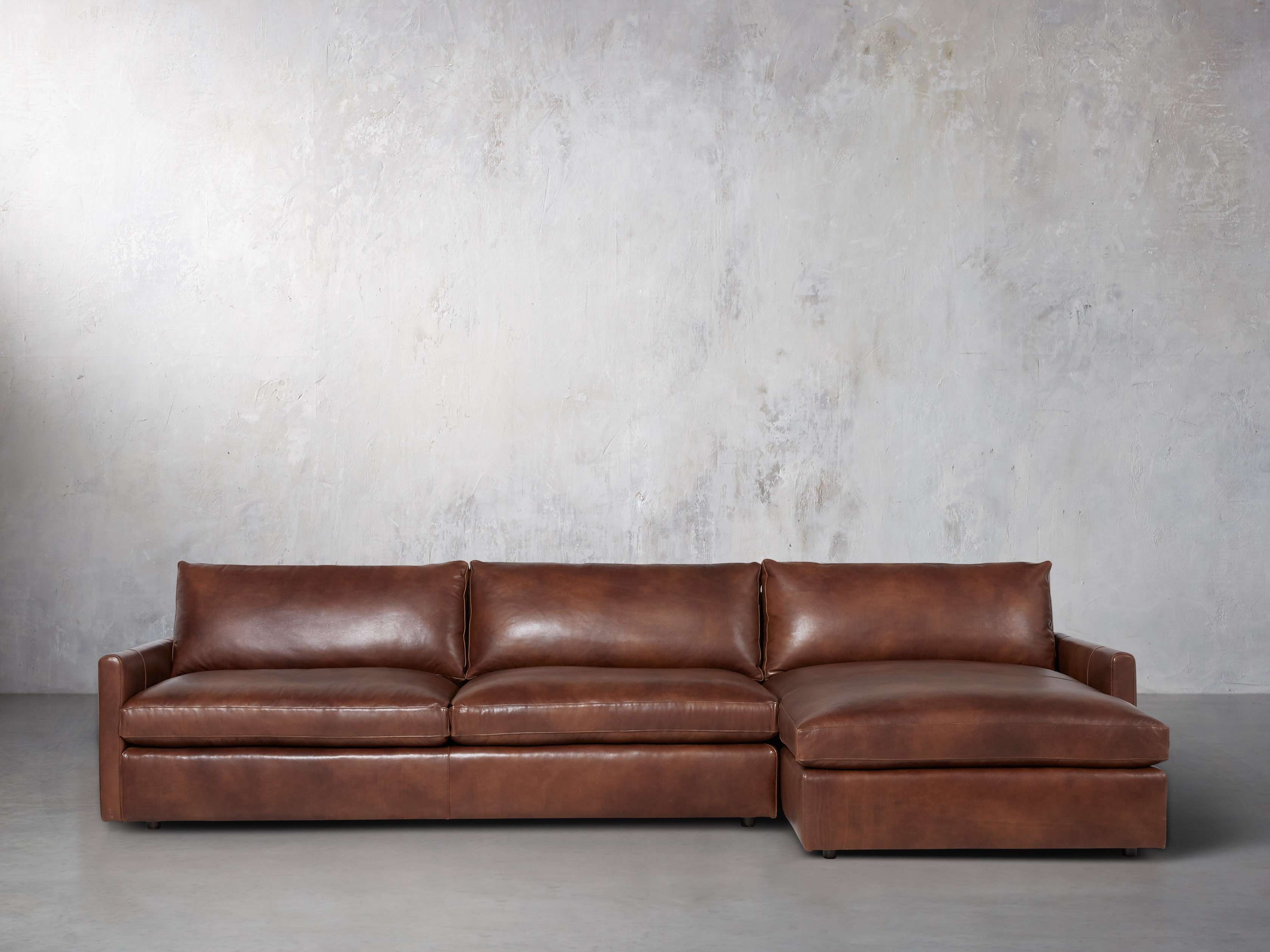 Kipton Leather 139" Right Arm Sectional
