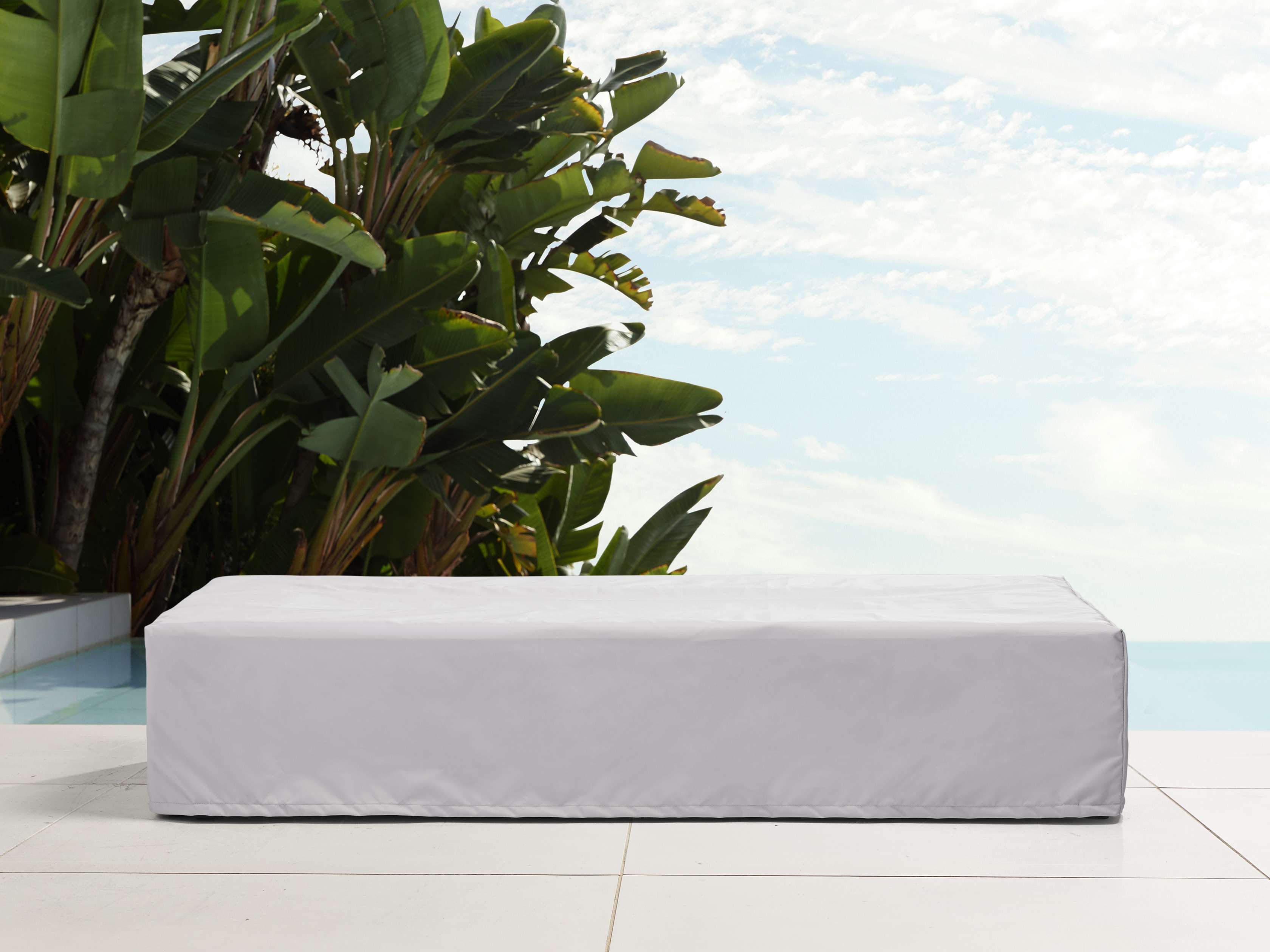 Fire Tables Outdoor 53" Rectangle Concrete Fire Table Cover, slide 1 of 3