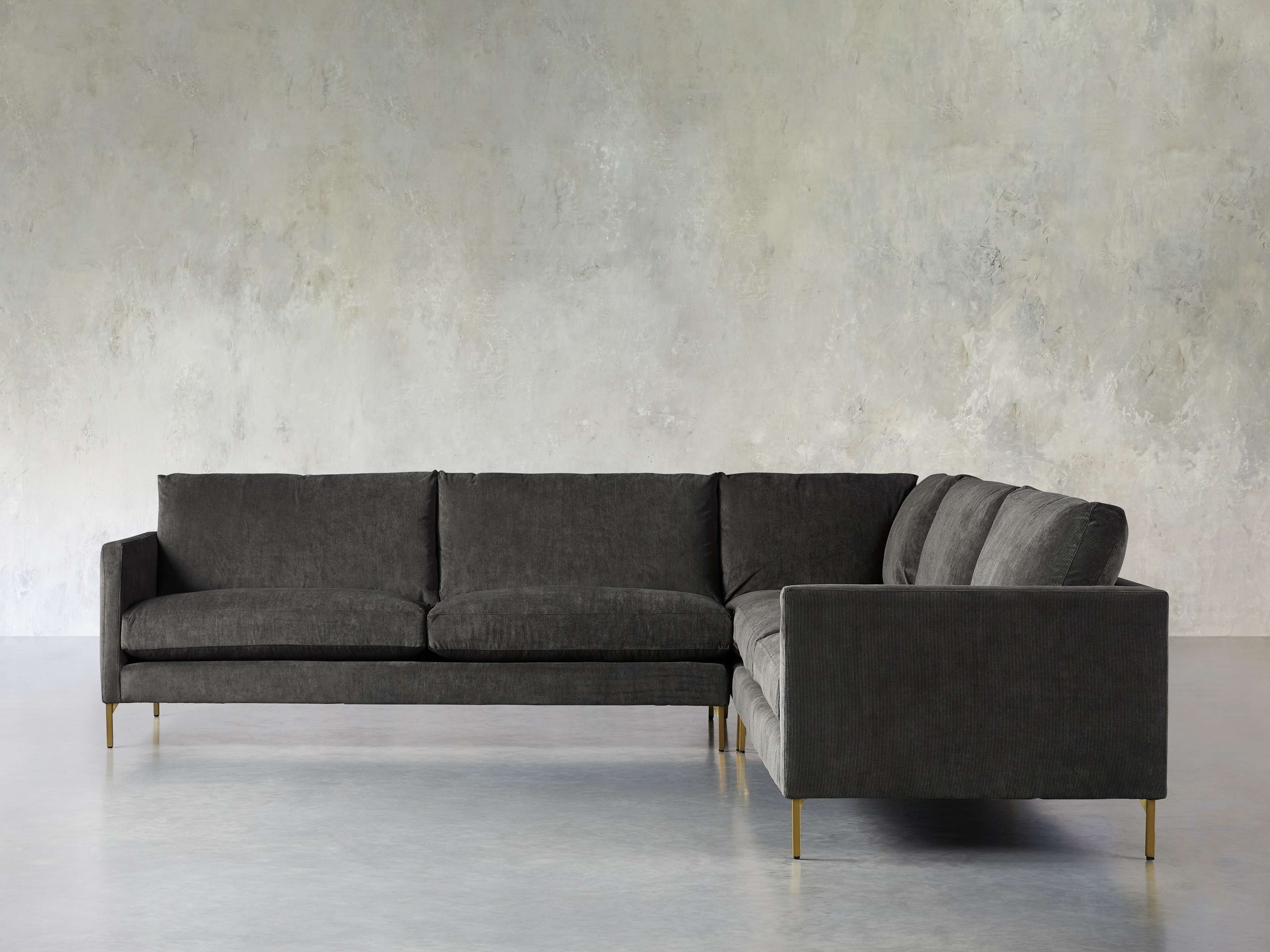 View the Clarkson Three Piece Sectional | Variant: CORD COAL