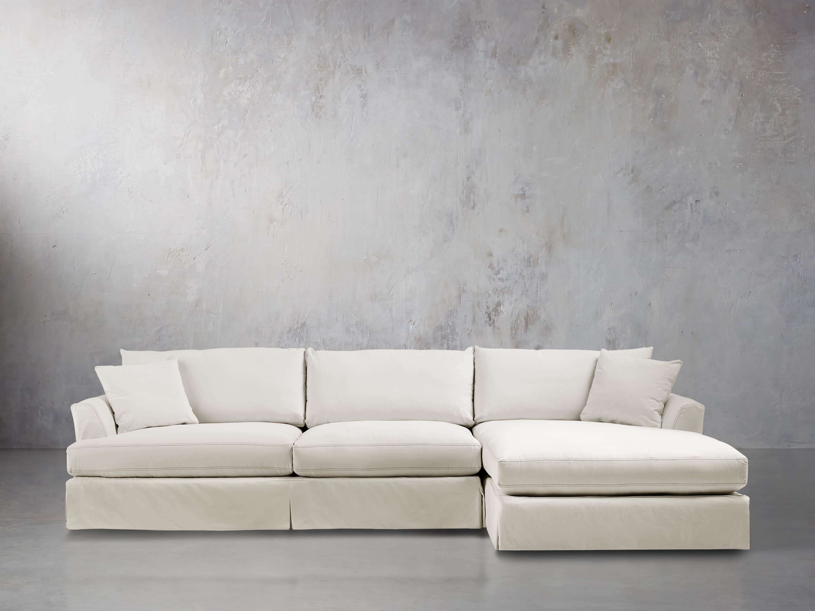 Emory 134" Two Piece Slipcovered Sectional