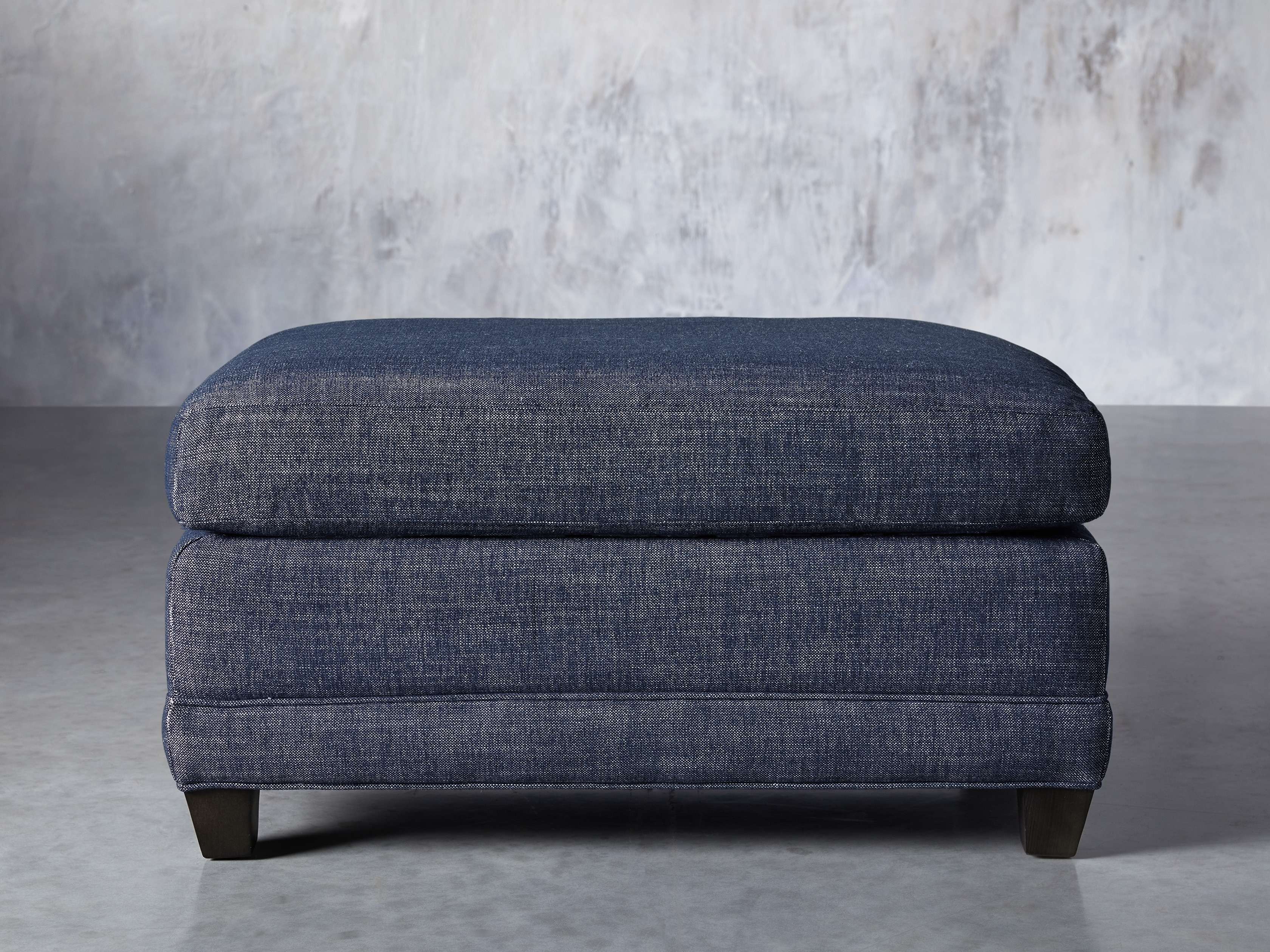 Vangogh 35" Upholstered Ottoman in Nomad Navy, slide 1 of 8