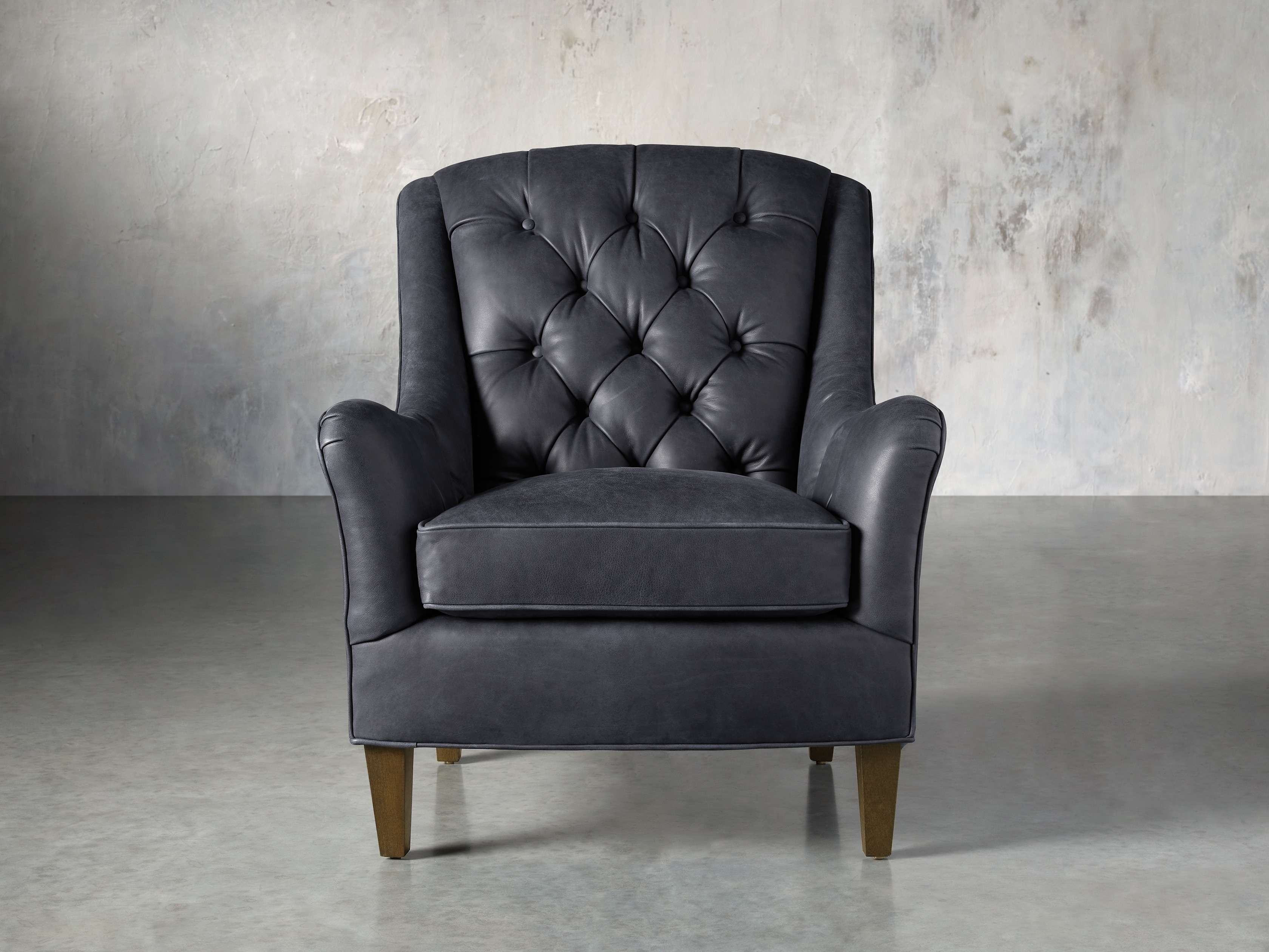 Lamont Leather Chair Arhaus, Plush Leather Chair