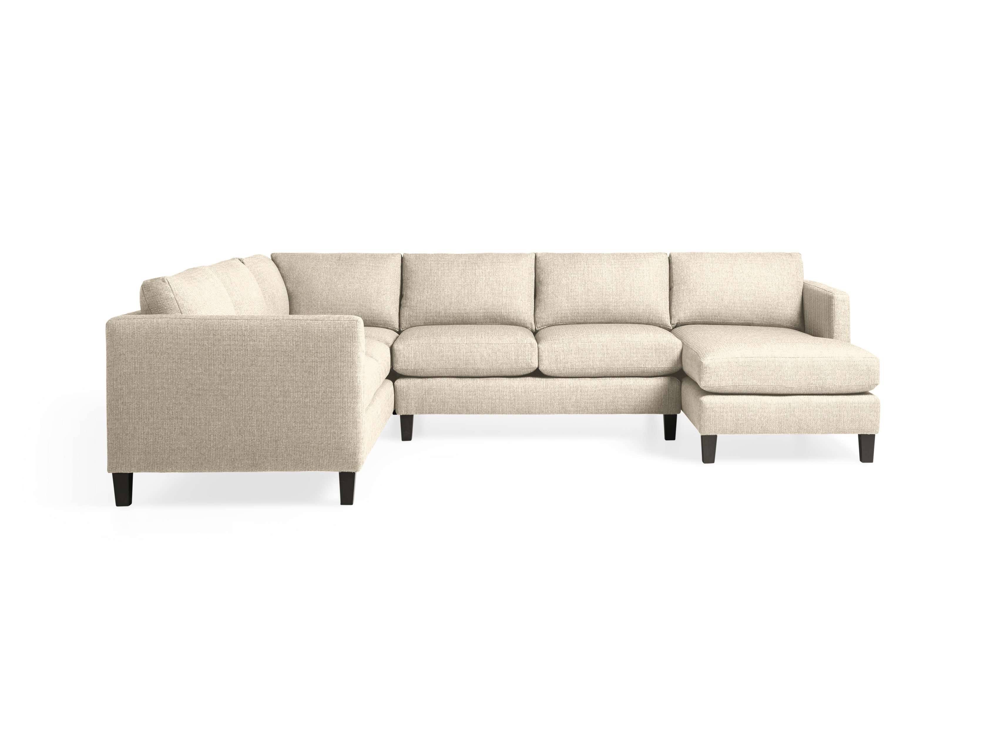 Taylor 124" Upholstered Three Piece Reverse Sectional