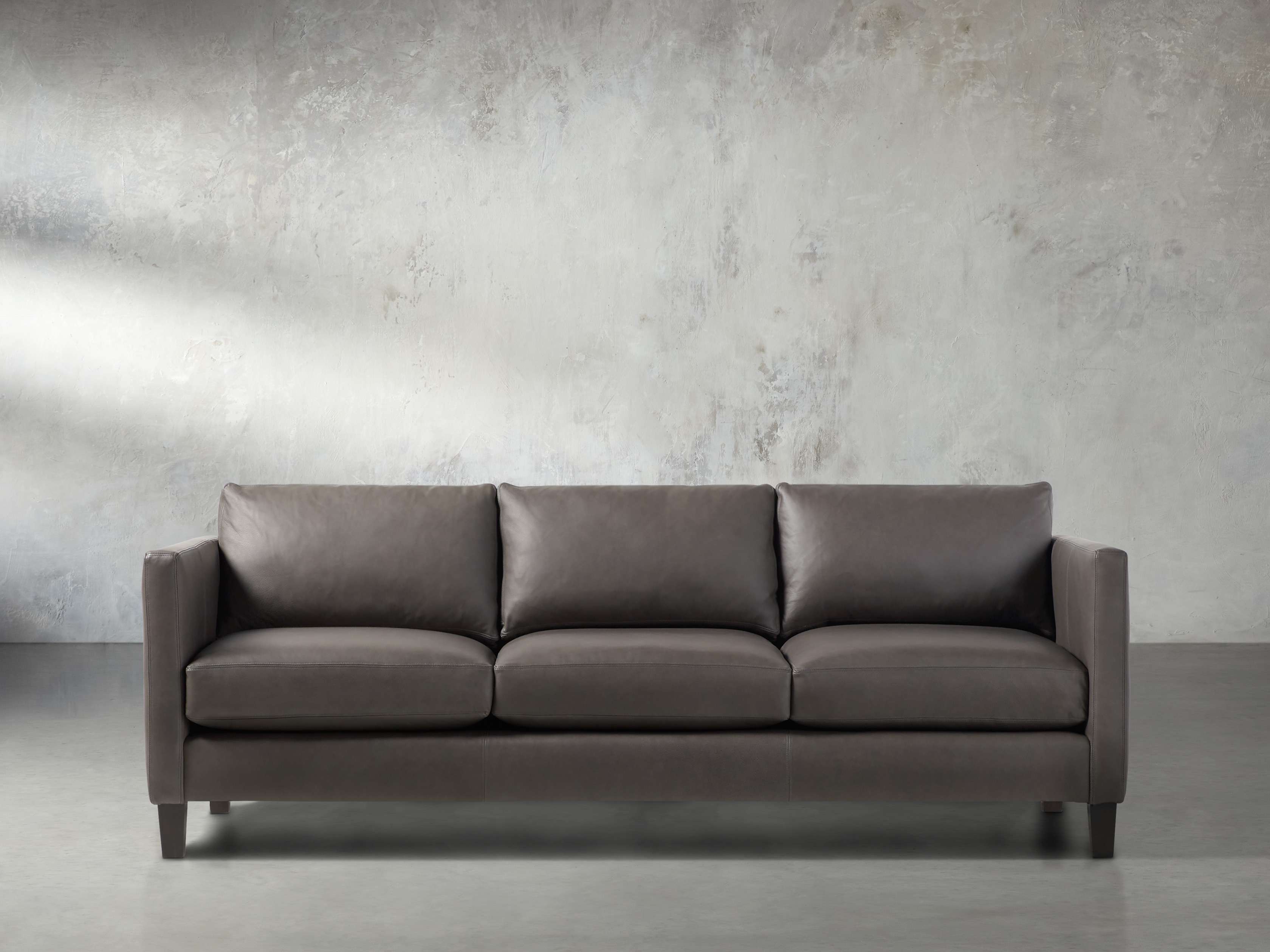 Taylor 90" Leather Sofa, slide 1 of 6