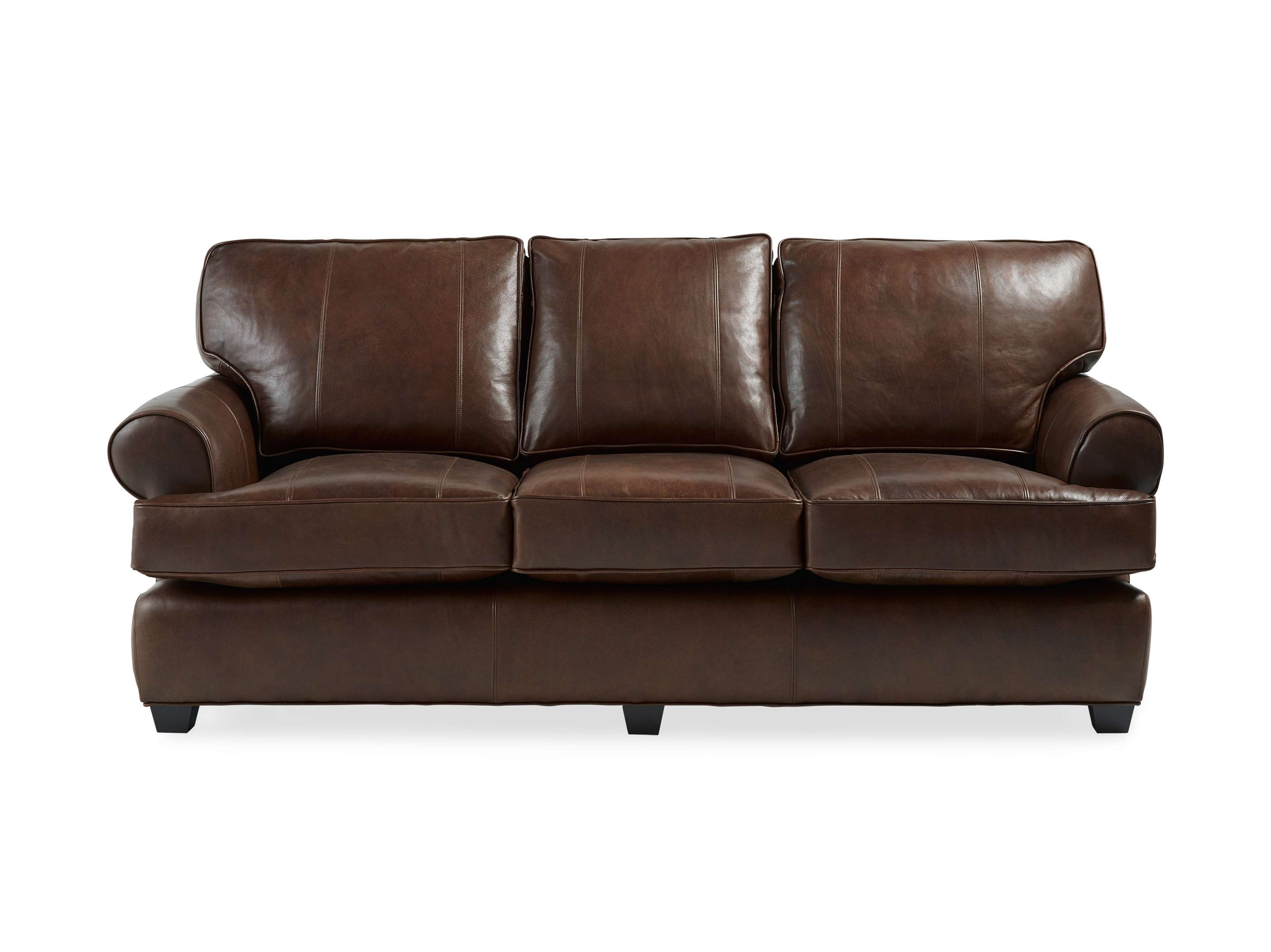 Hadley Leather Sofa Arhaus, Chocolate Brown Leather Sofa Bed