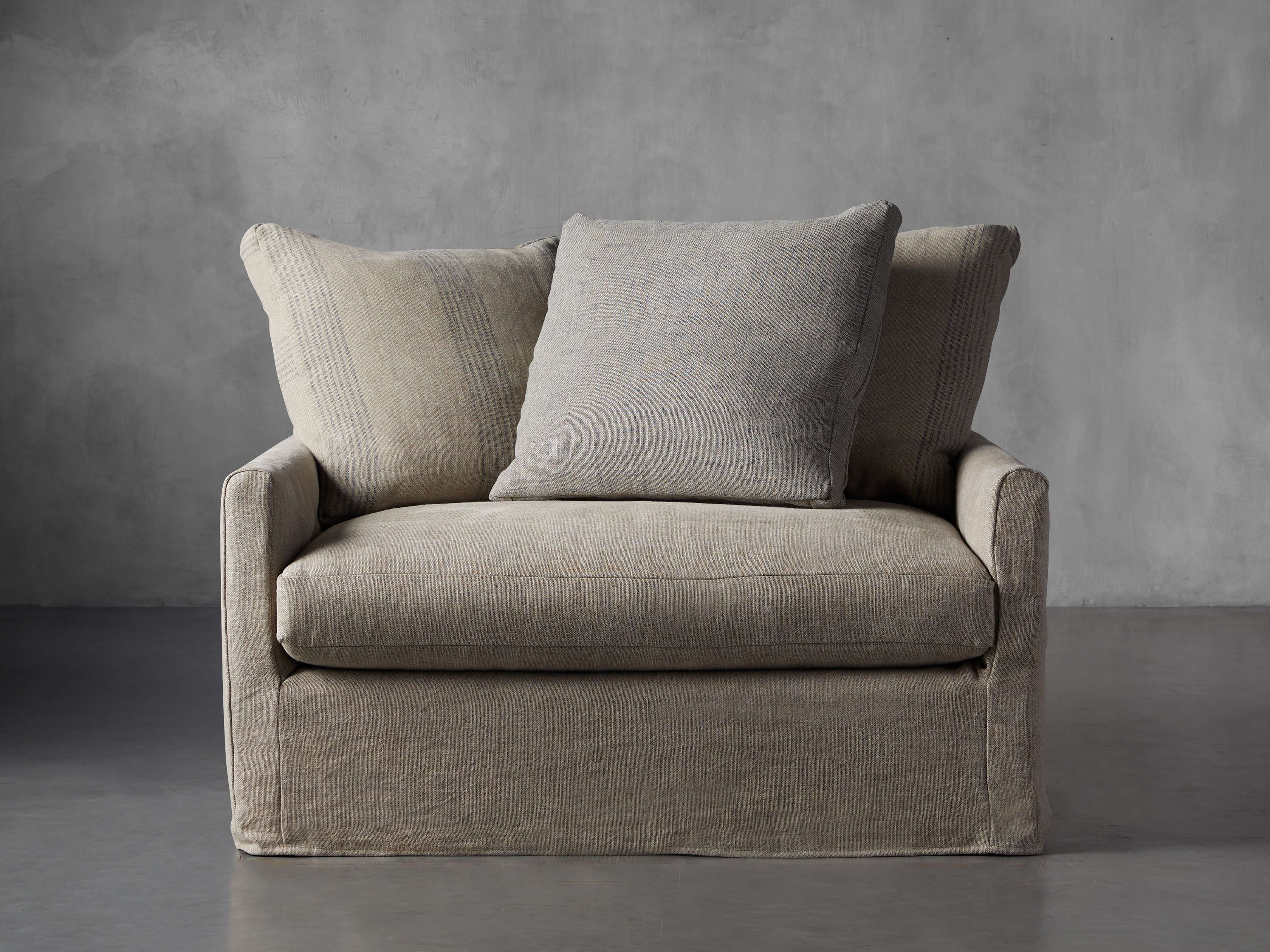 Kipton Petite Slipcovered 51" Scatterback Chair
