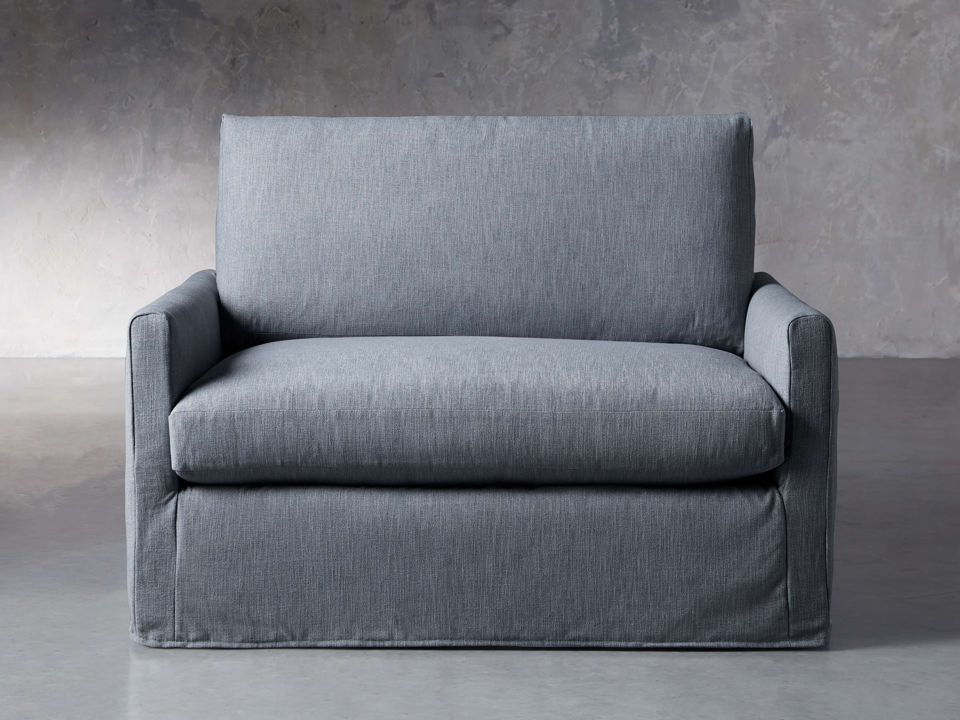 Kipton Petite Slipcovered 51" Chair, slide 1 of 8