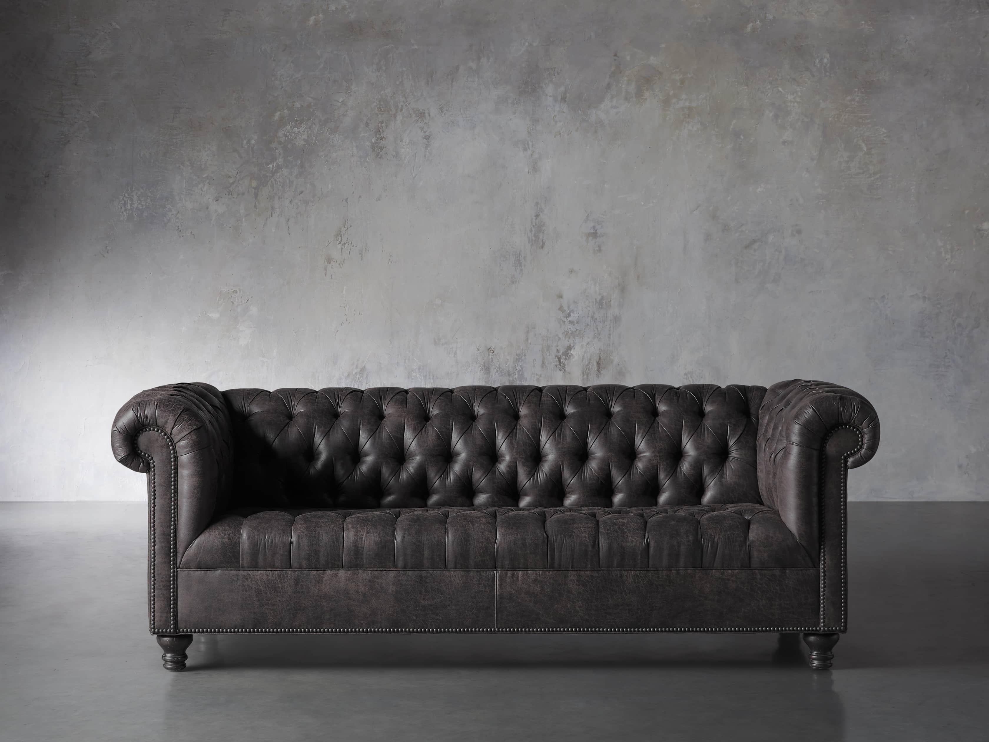 Arhaus chesterfield store sofa