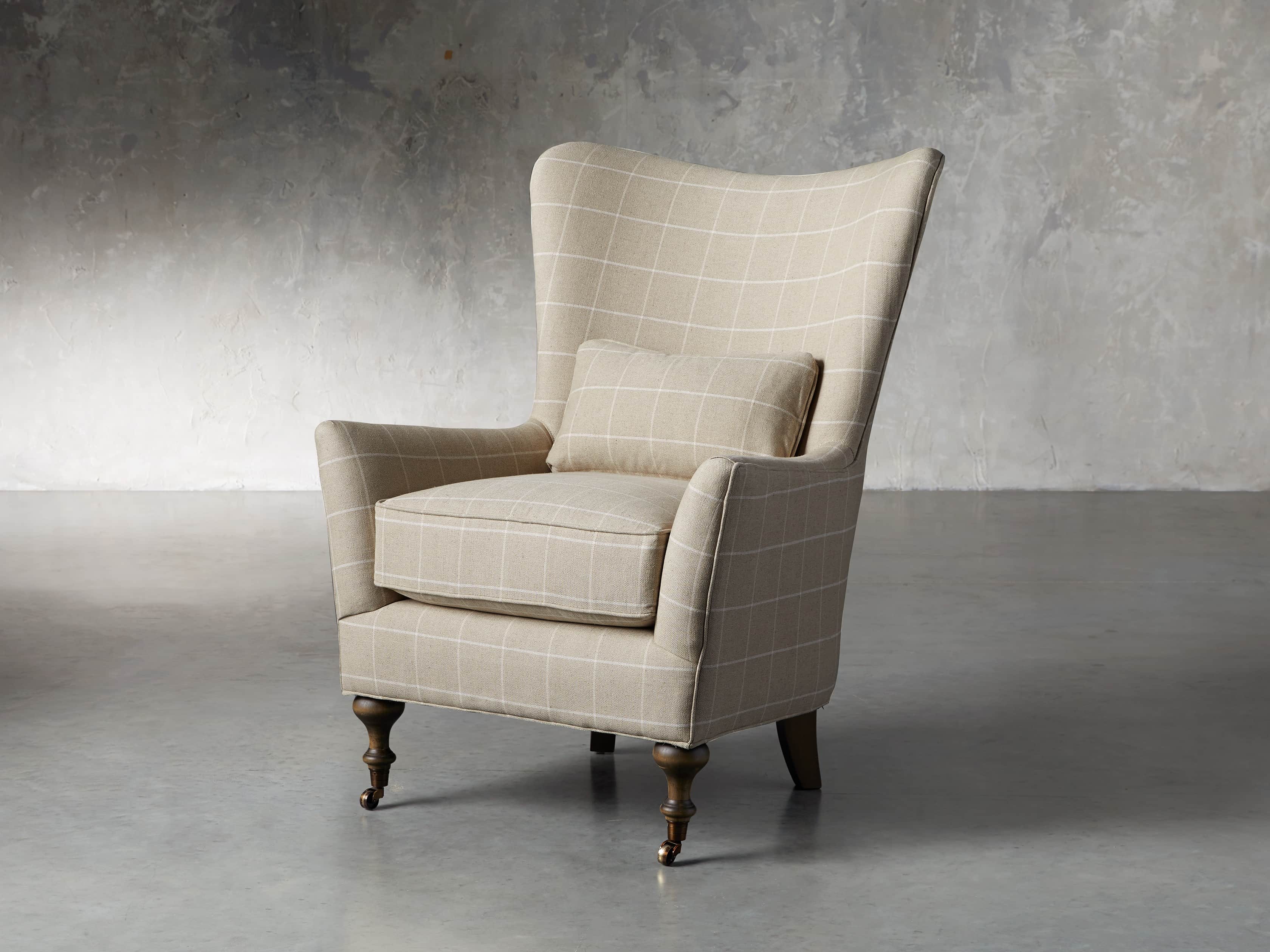 Rio Upholstered 35" Chair in Window Linen, slide 4 of 11