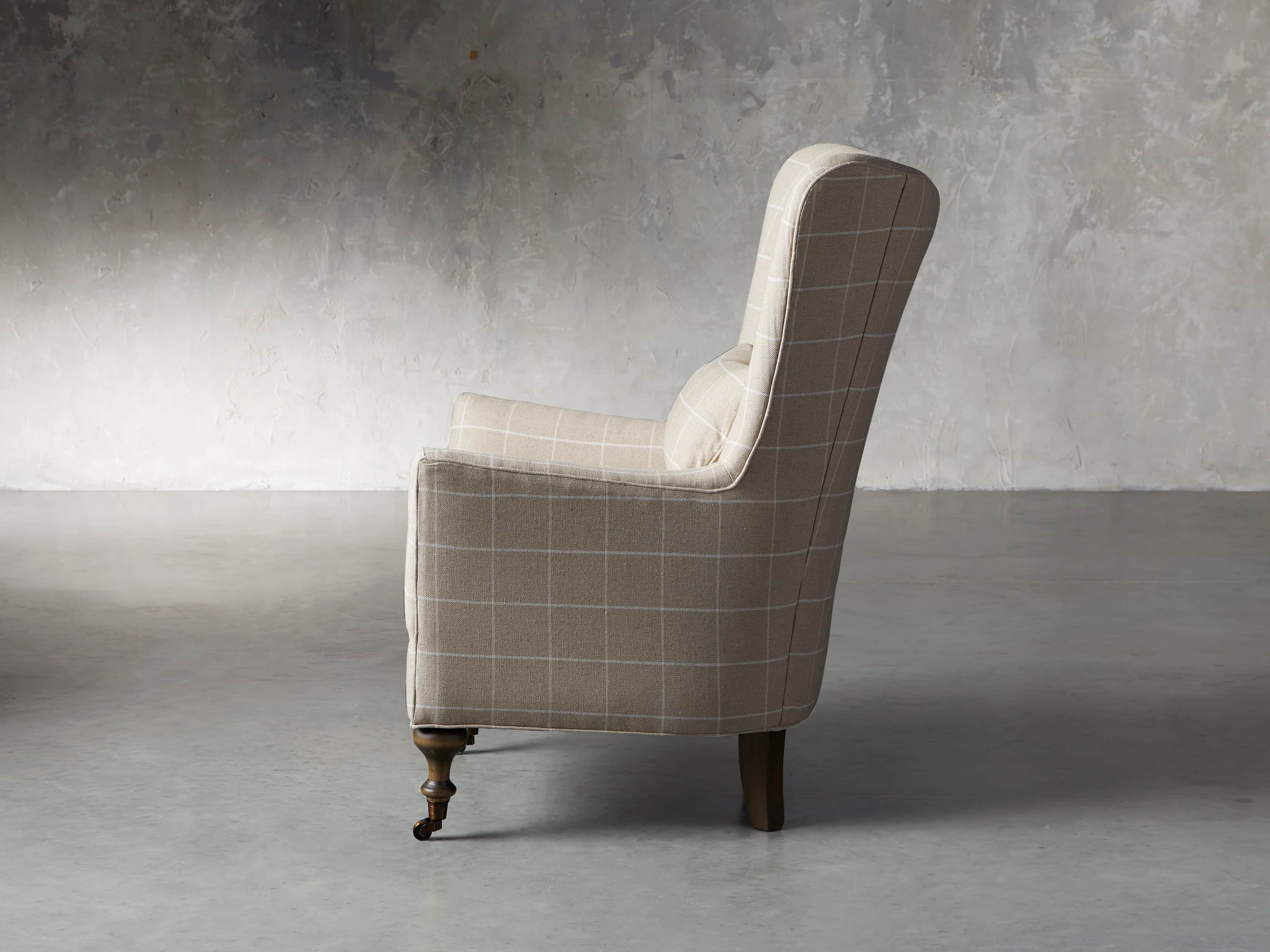 Rio Upholstered 35" Chair in Window Linen, slide 5 of 11