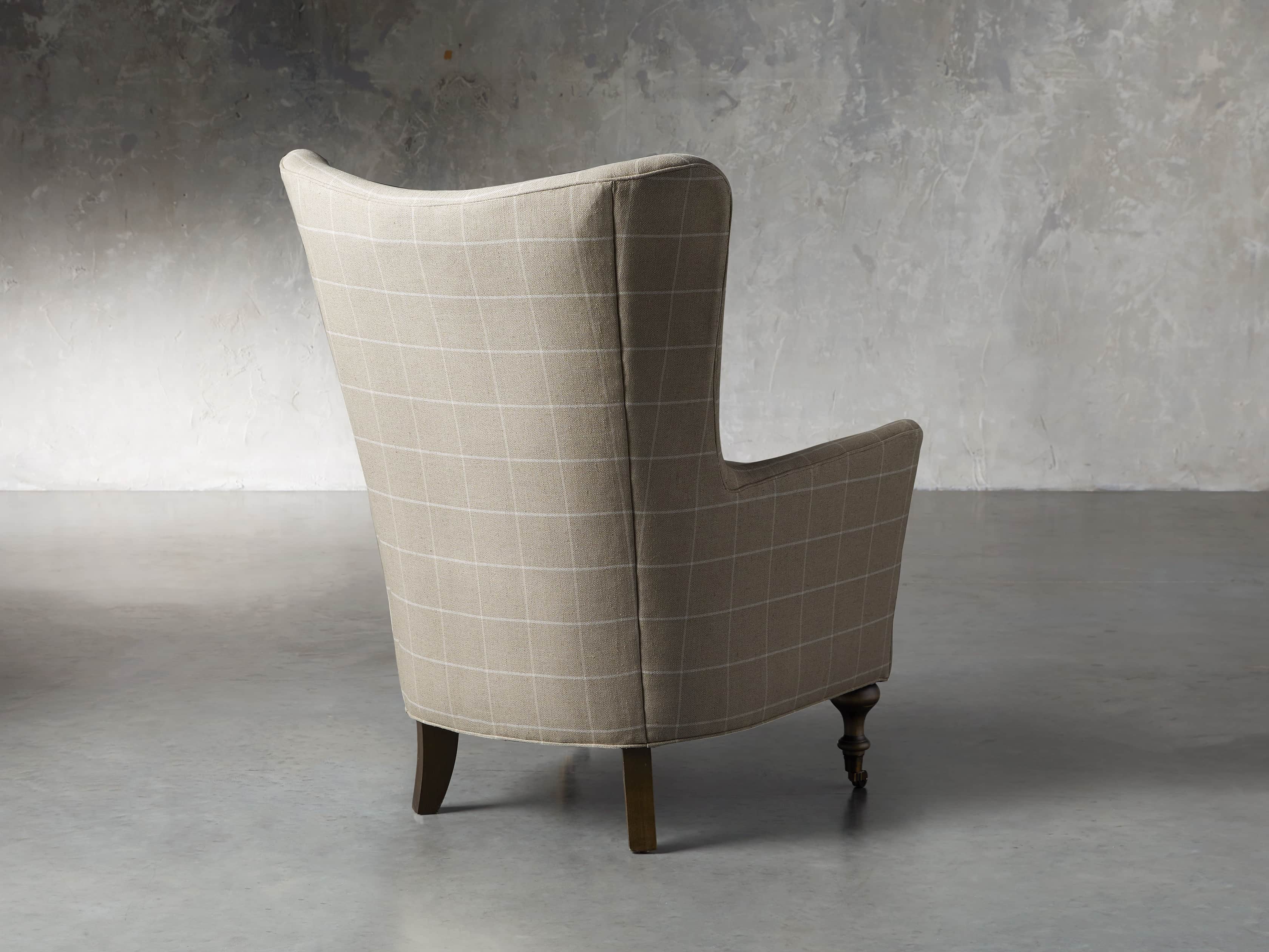 Rio Upholstered 35" Chair in Window Linen, slide 6 of 11