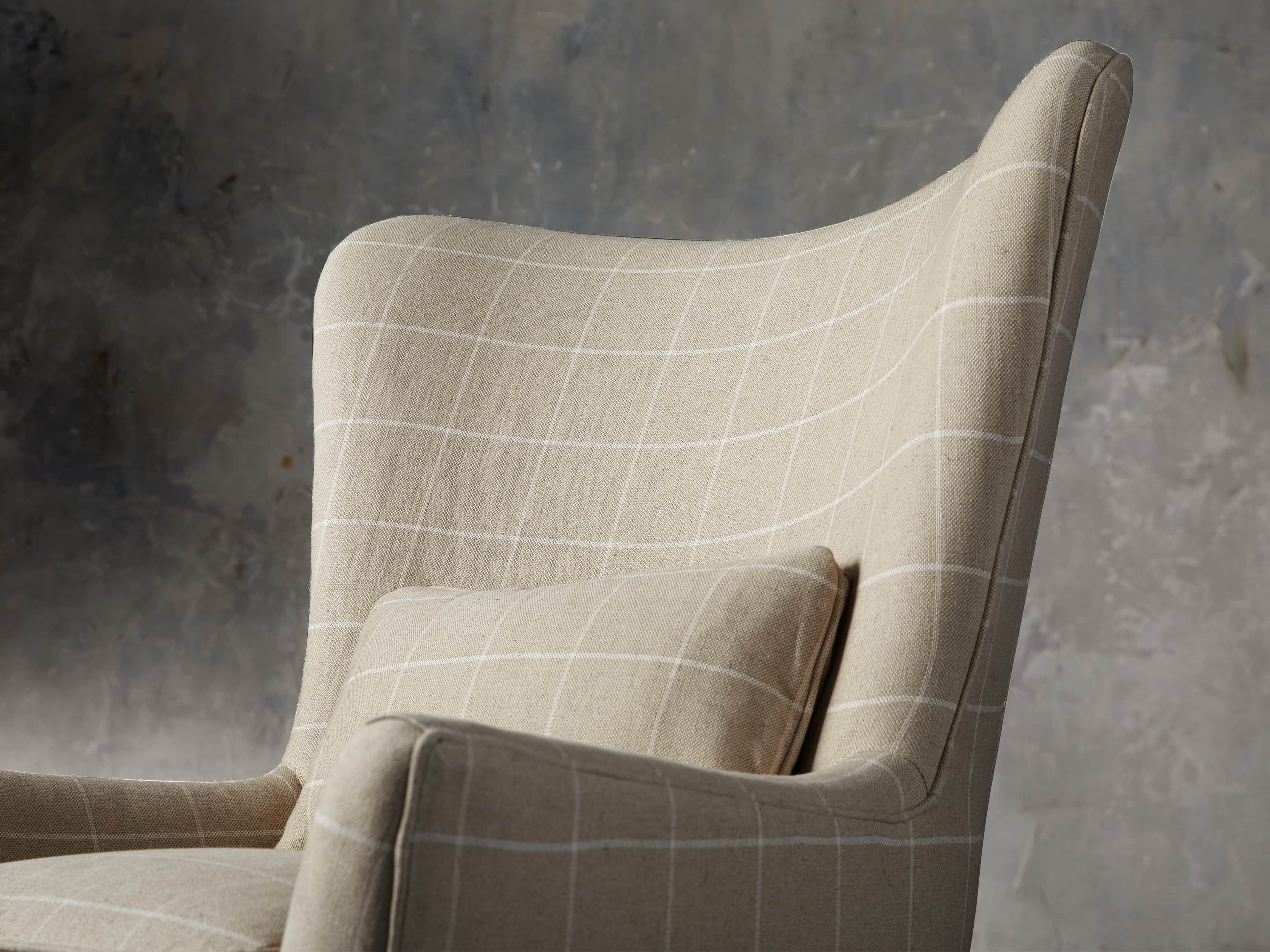 Rio Upholstered 35" Chair in Window Linen, slide 8 of 11