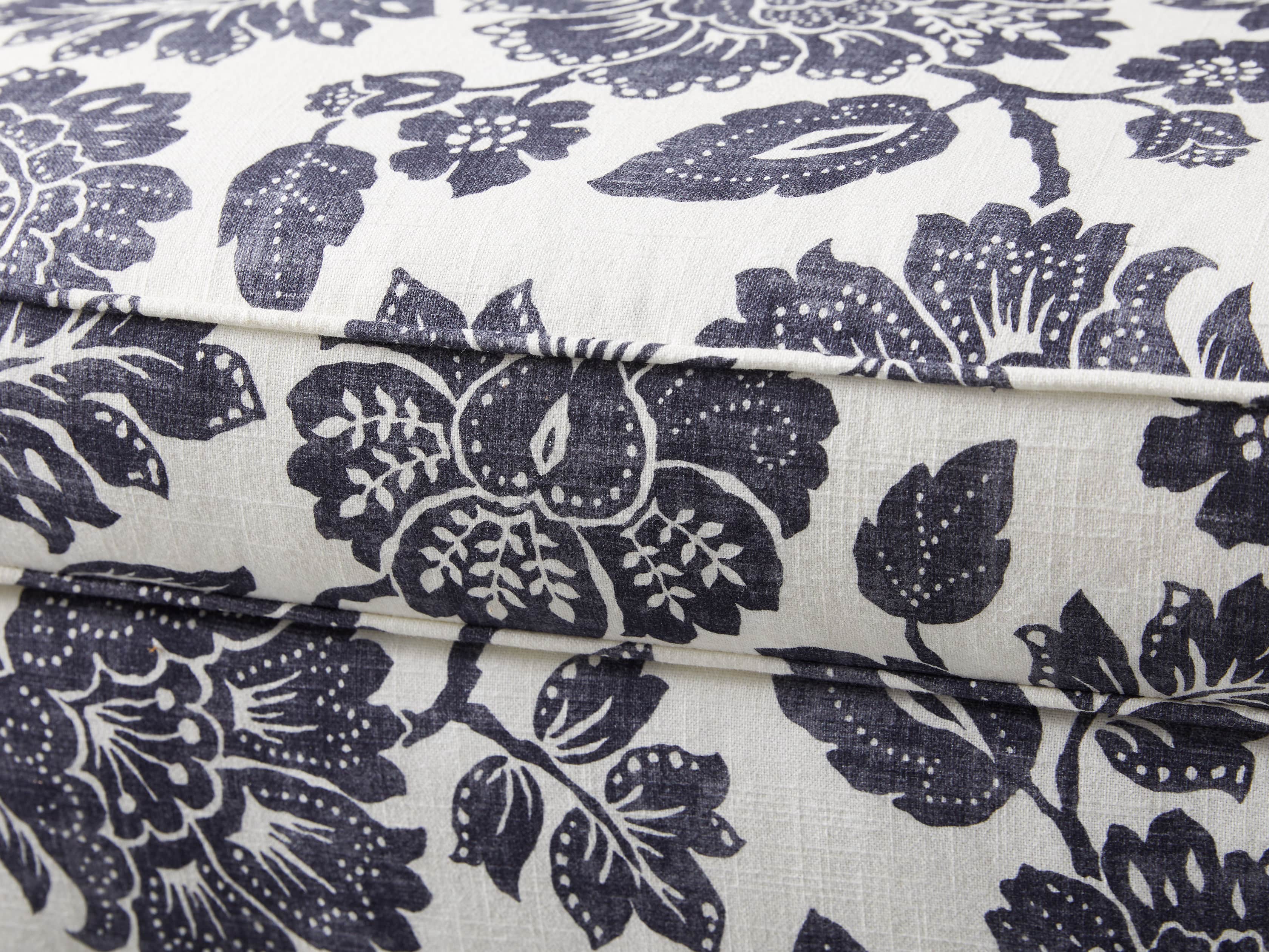 Rio Upholstered 24" Ottoman in Raquel Slate, slide 5 of 8