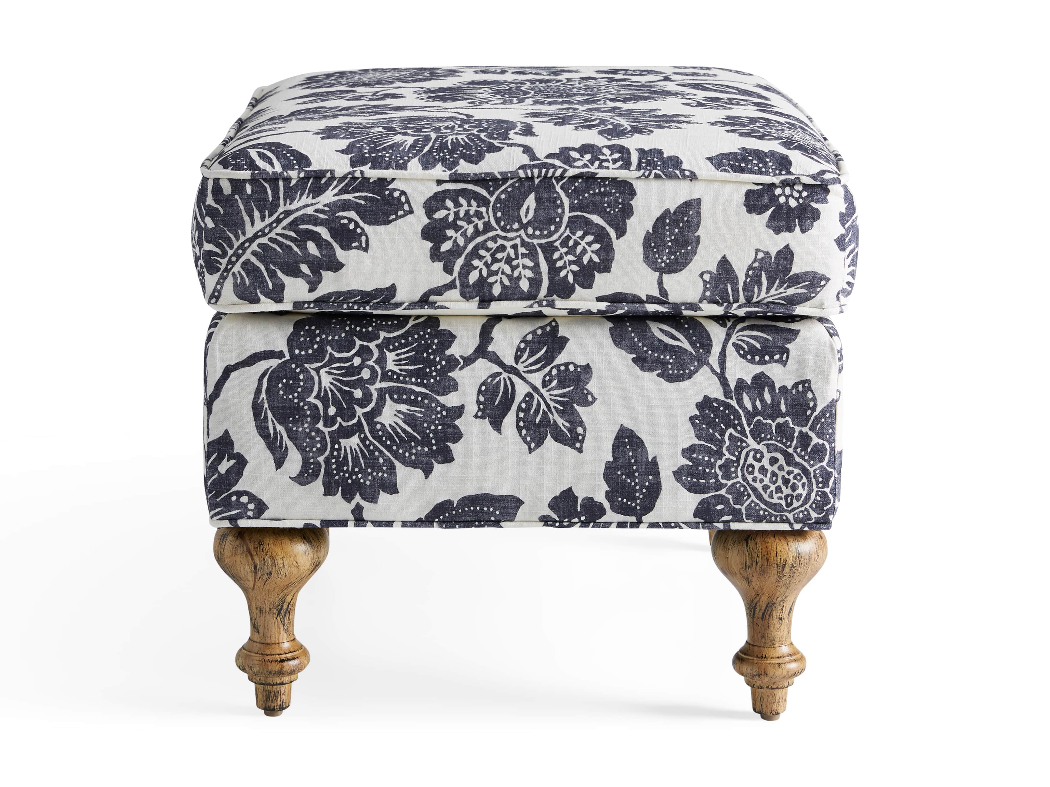 Rio Upholstered 24" Ottoman in Raquel Slate, slide 8 of 8