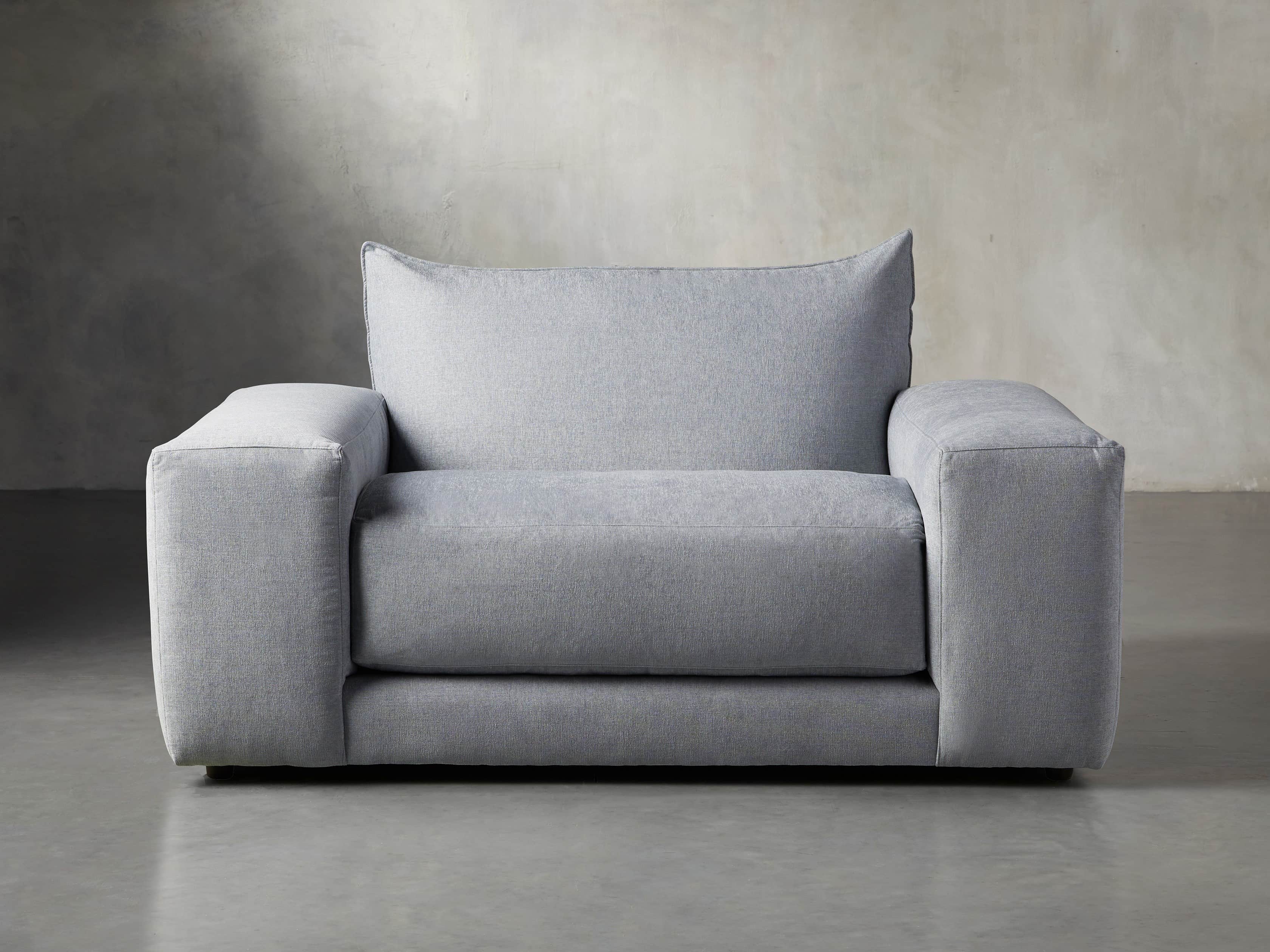 Wyndham Upholstered 66" Chair in Stanton Frost, slide 1 of 8