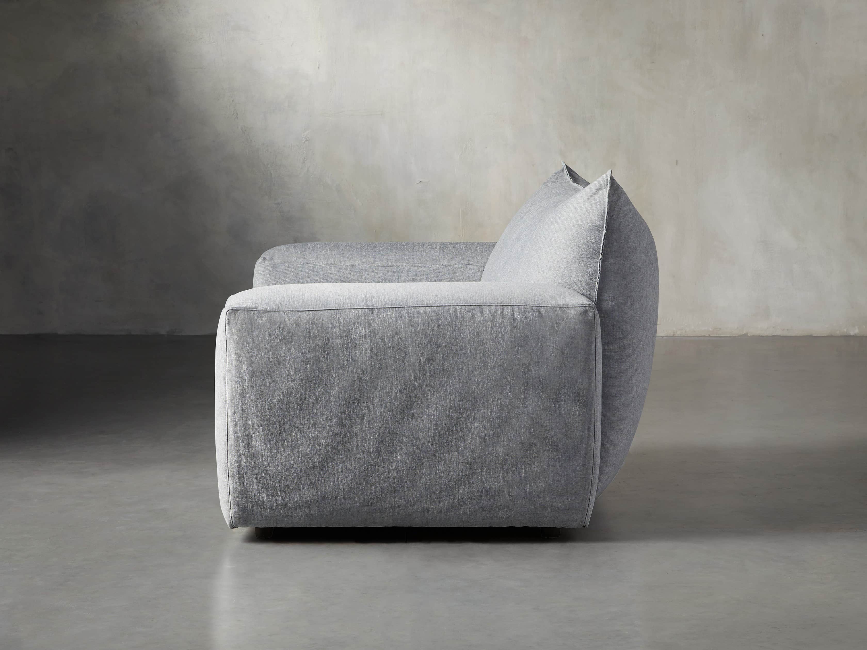 Wyndham Upholstered 66" Chair in Stanton Frost, slide 3 of 8