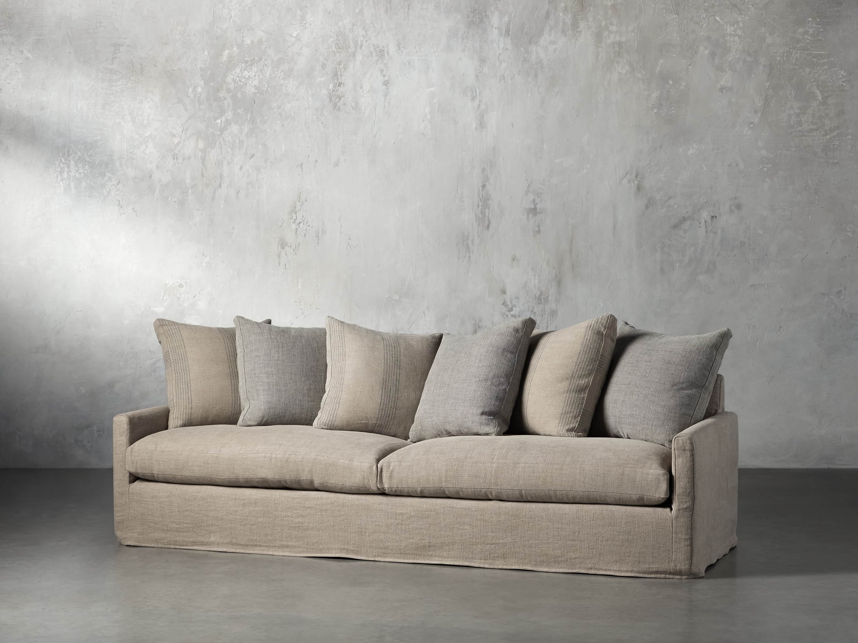 Kipton Petite Slipcovered 106" Scatterback Sofa