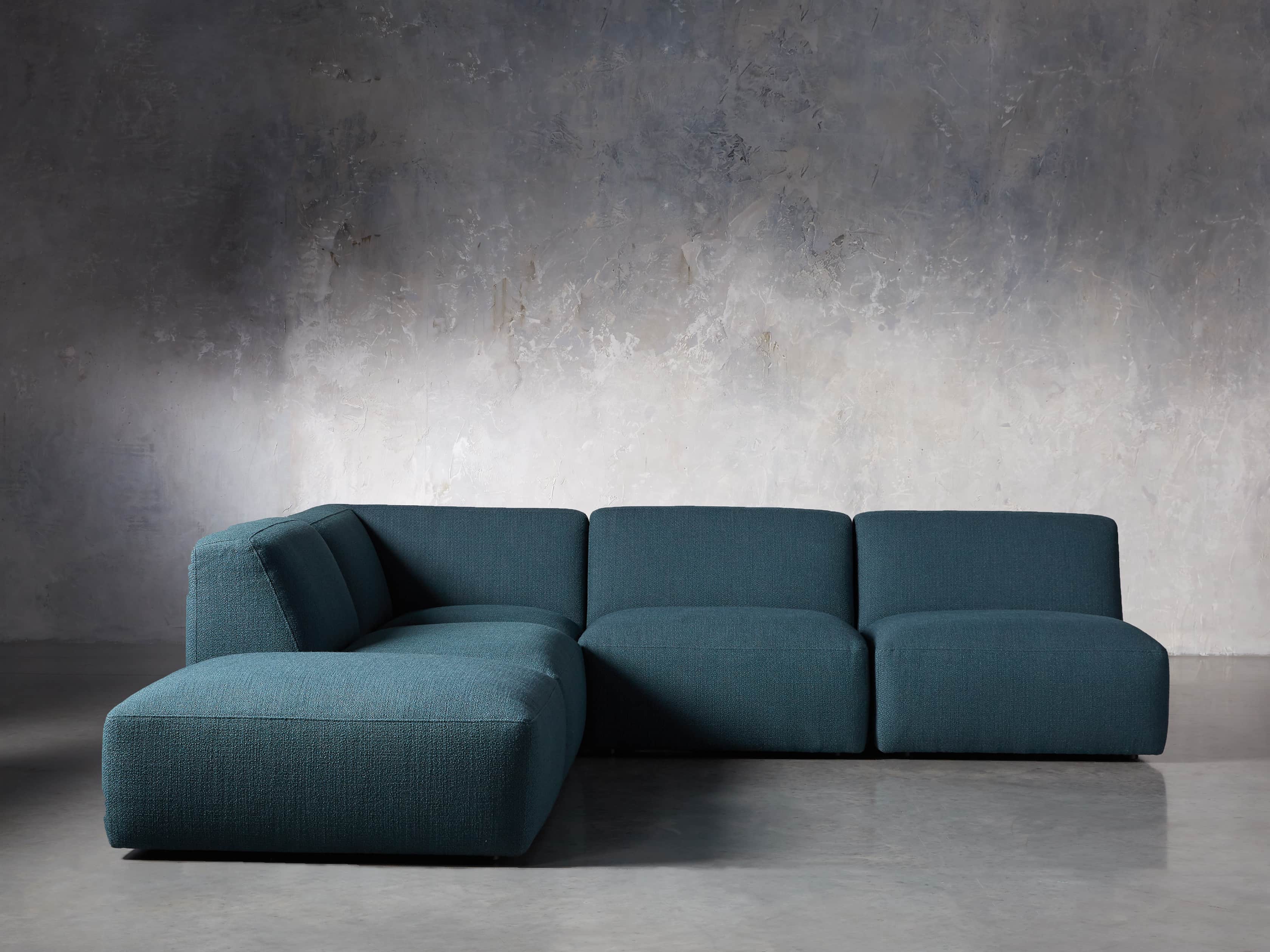 Cooper Upholstered Five Piece Sectional in Moto Juniper