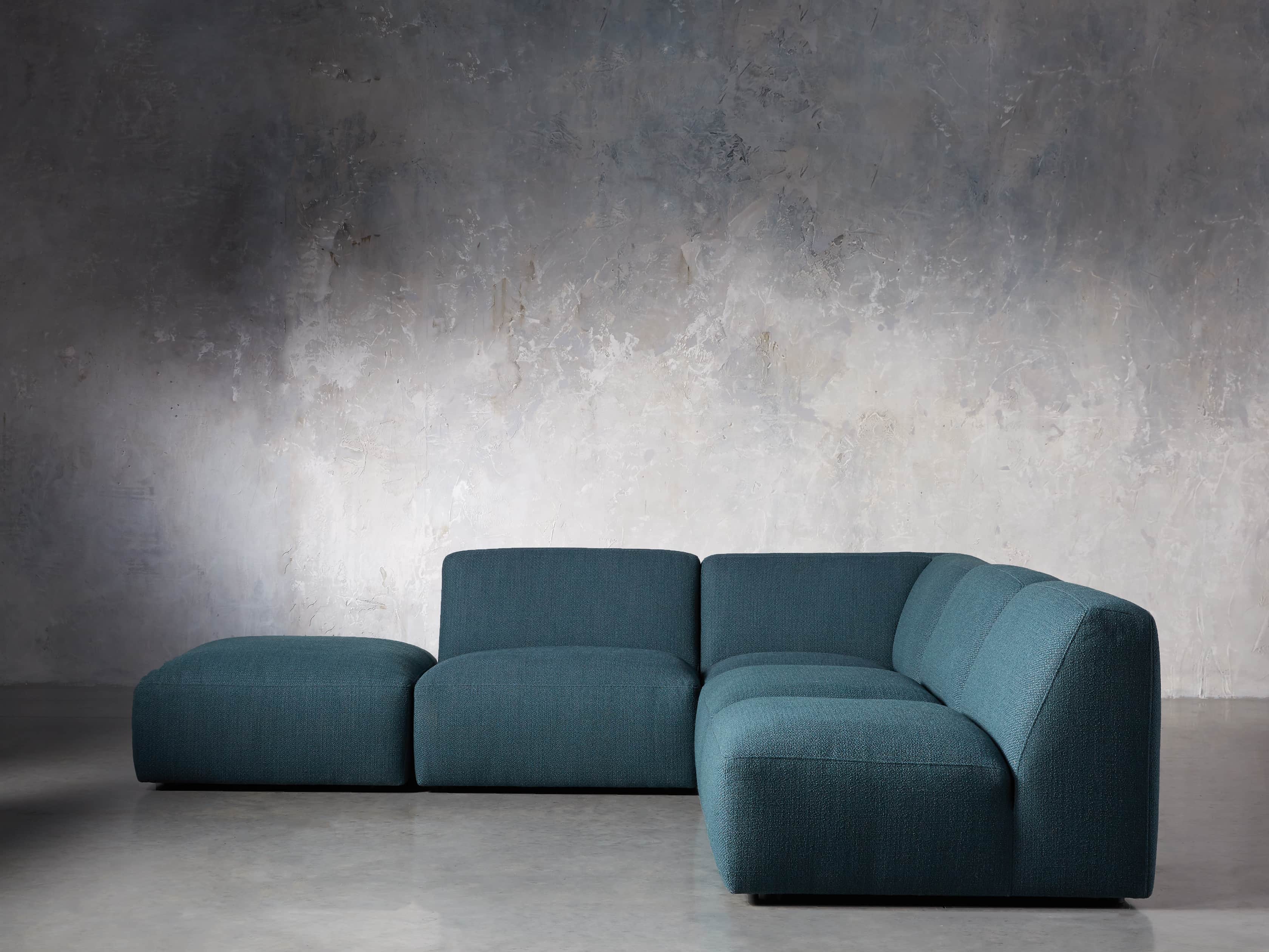 Cooper Upholstered Five Piece Sectional in Moto Juniper