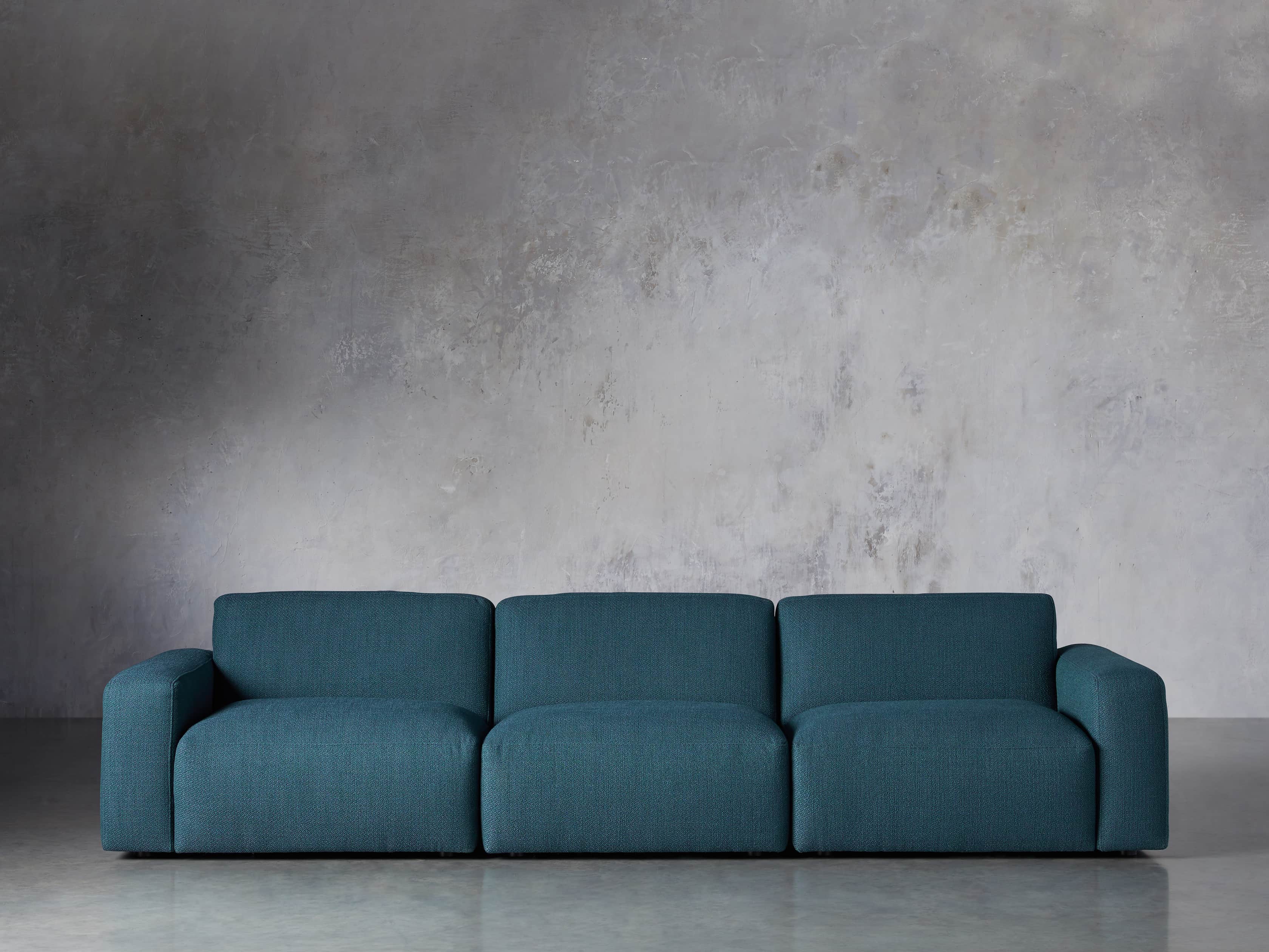 Cooper Upholstered Three Piece Modular Sofa in Moto Juniper