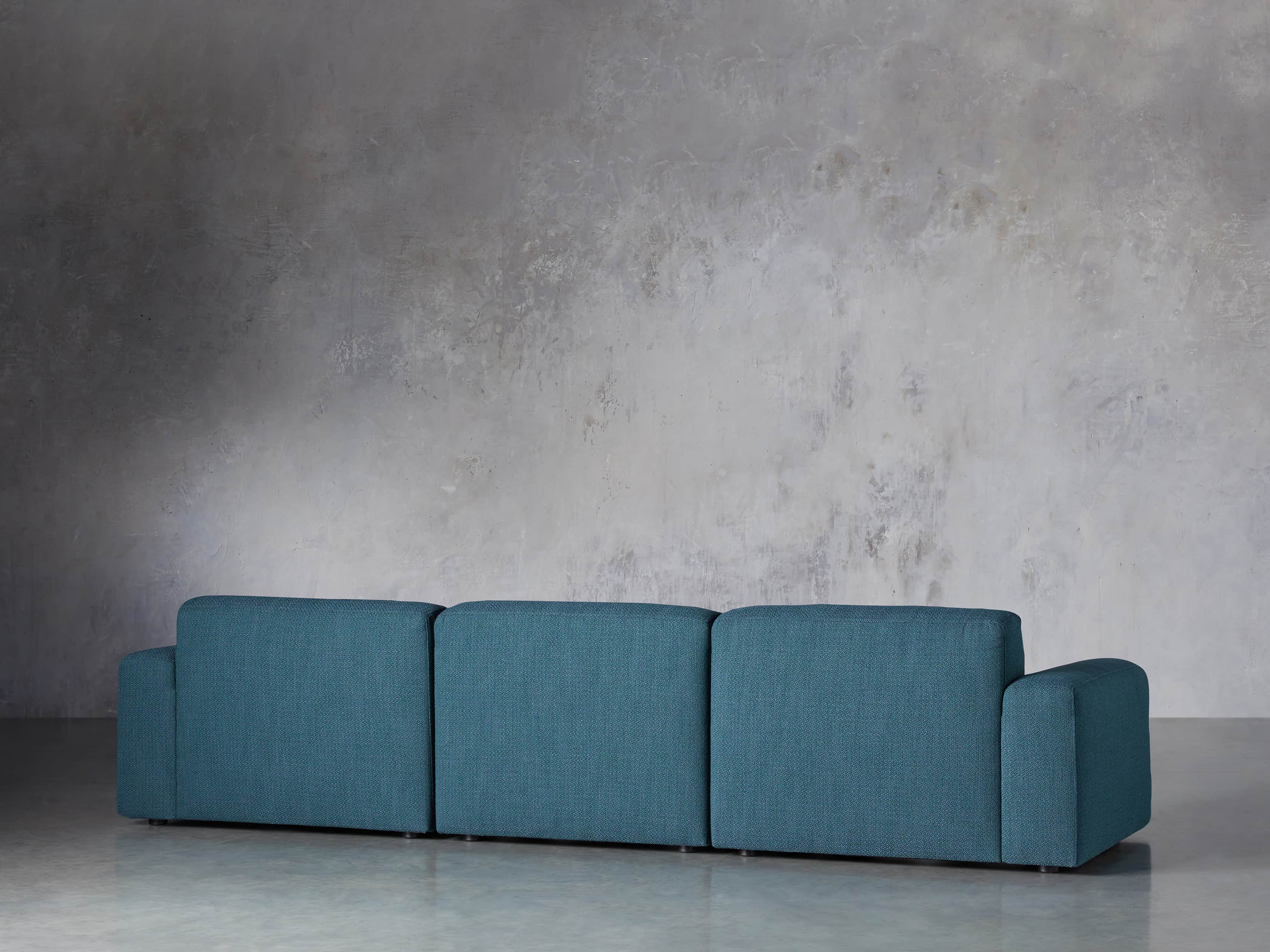 Cooper Upholstered Three Piece Modular Sofa in Moto Juniper