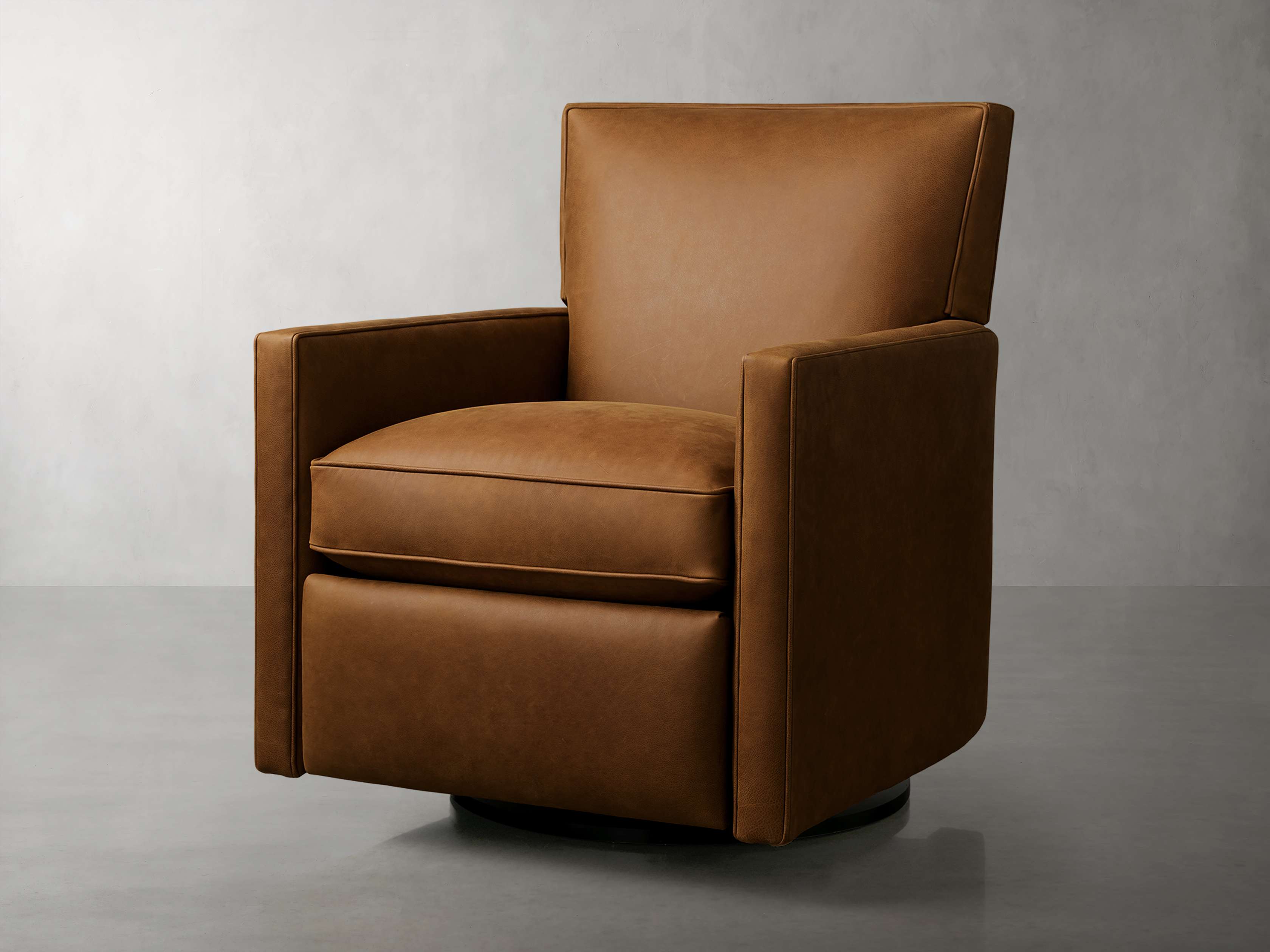 Rudy Leather Swivel Recliner