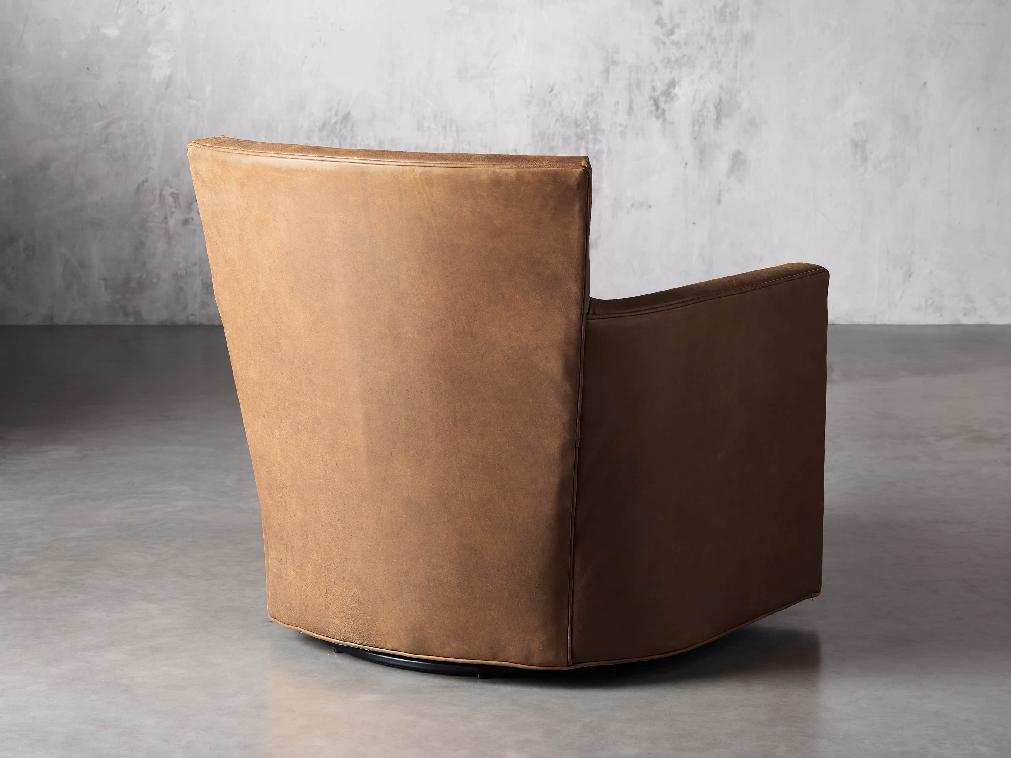 rudy leather swivel chair