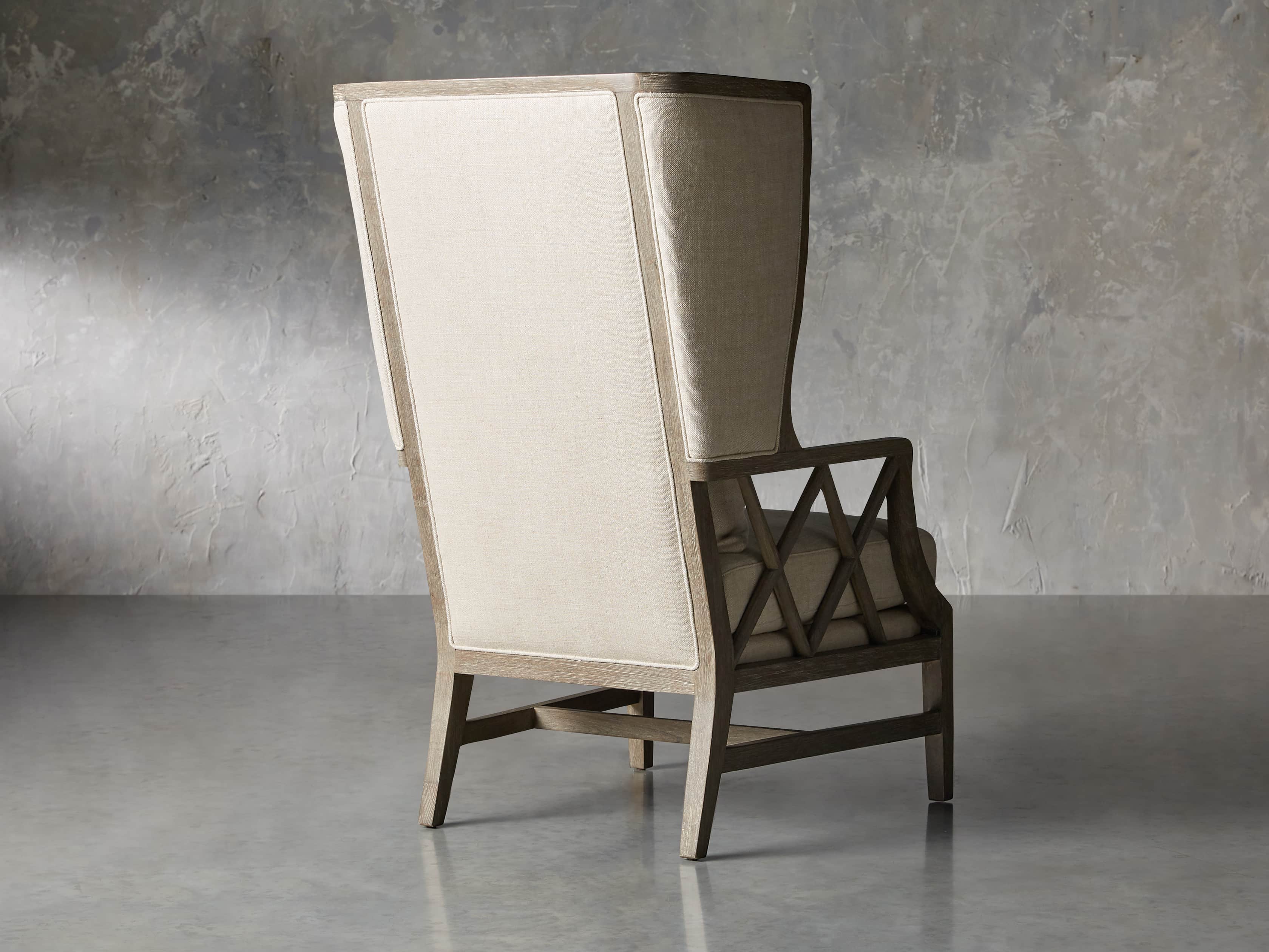 Floria Upholstered 28" Wing Chair in Flemish Grey