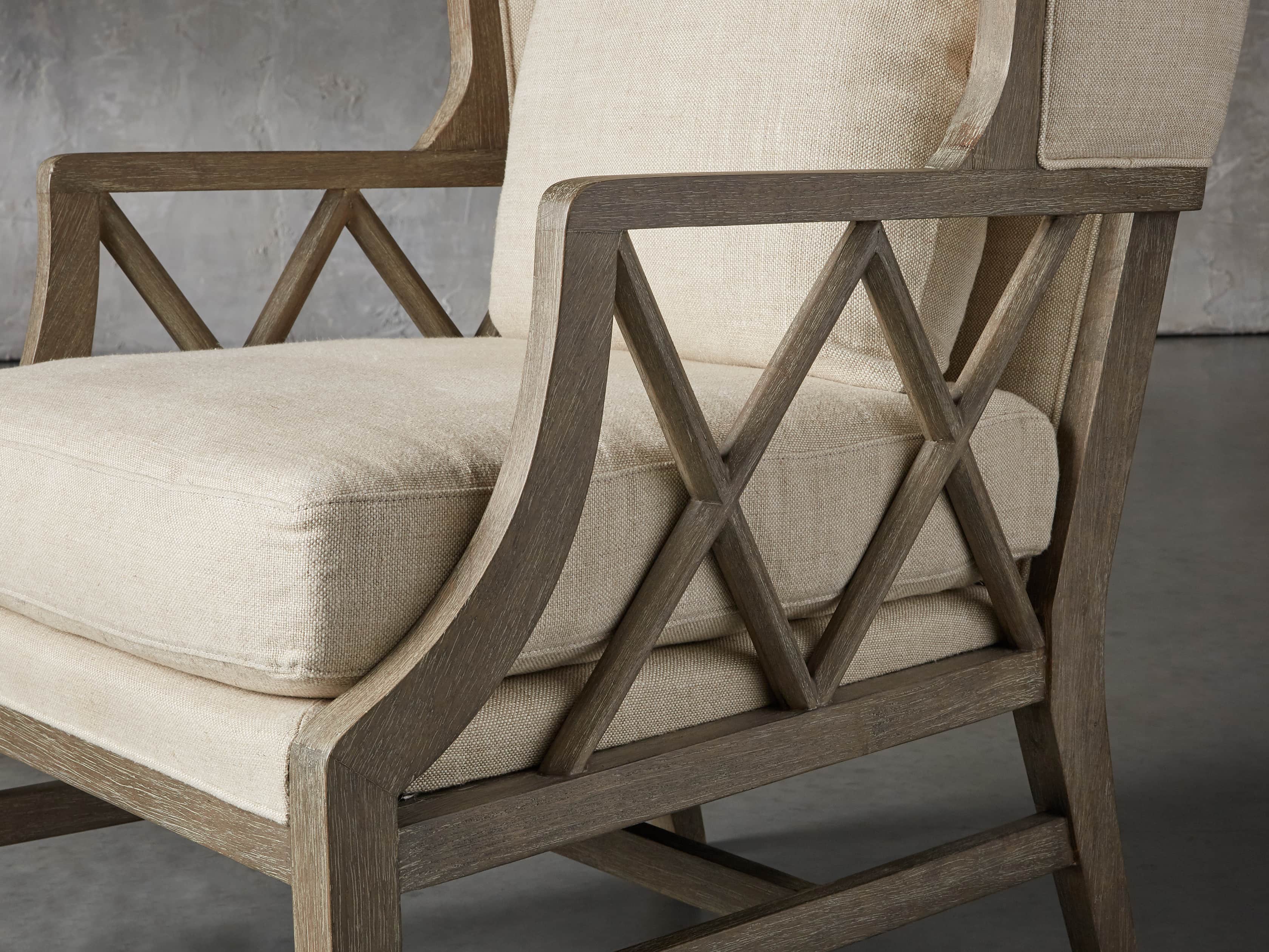 Floria Upholstered 28" Wing Chair in Flemish Grey