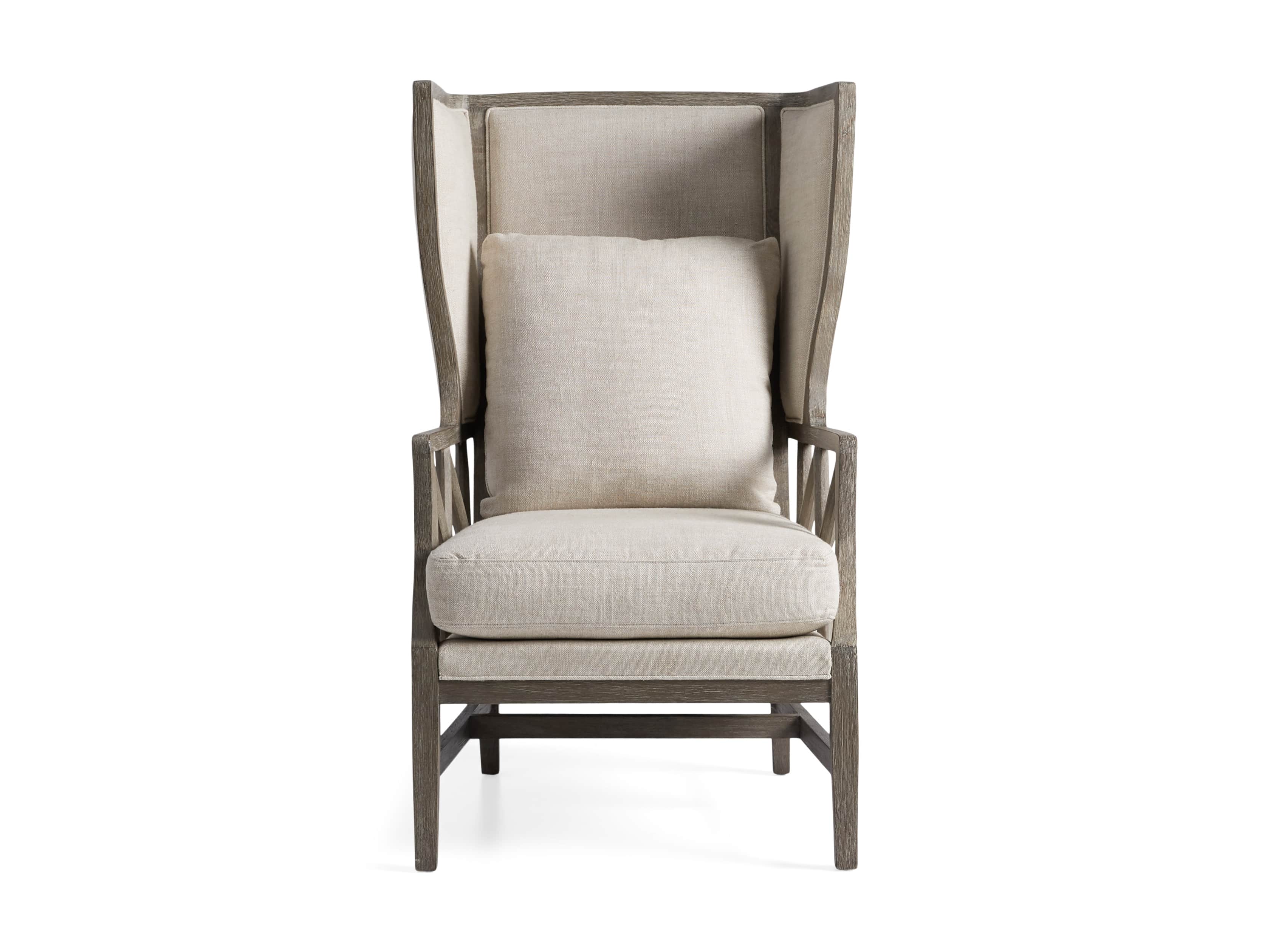 Floria Upholstered 28" Wing Chair in Flemish Grey