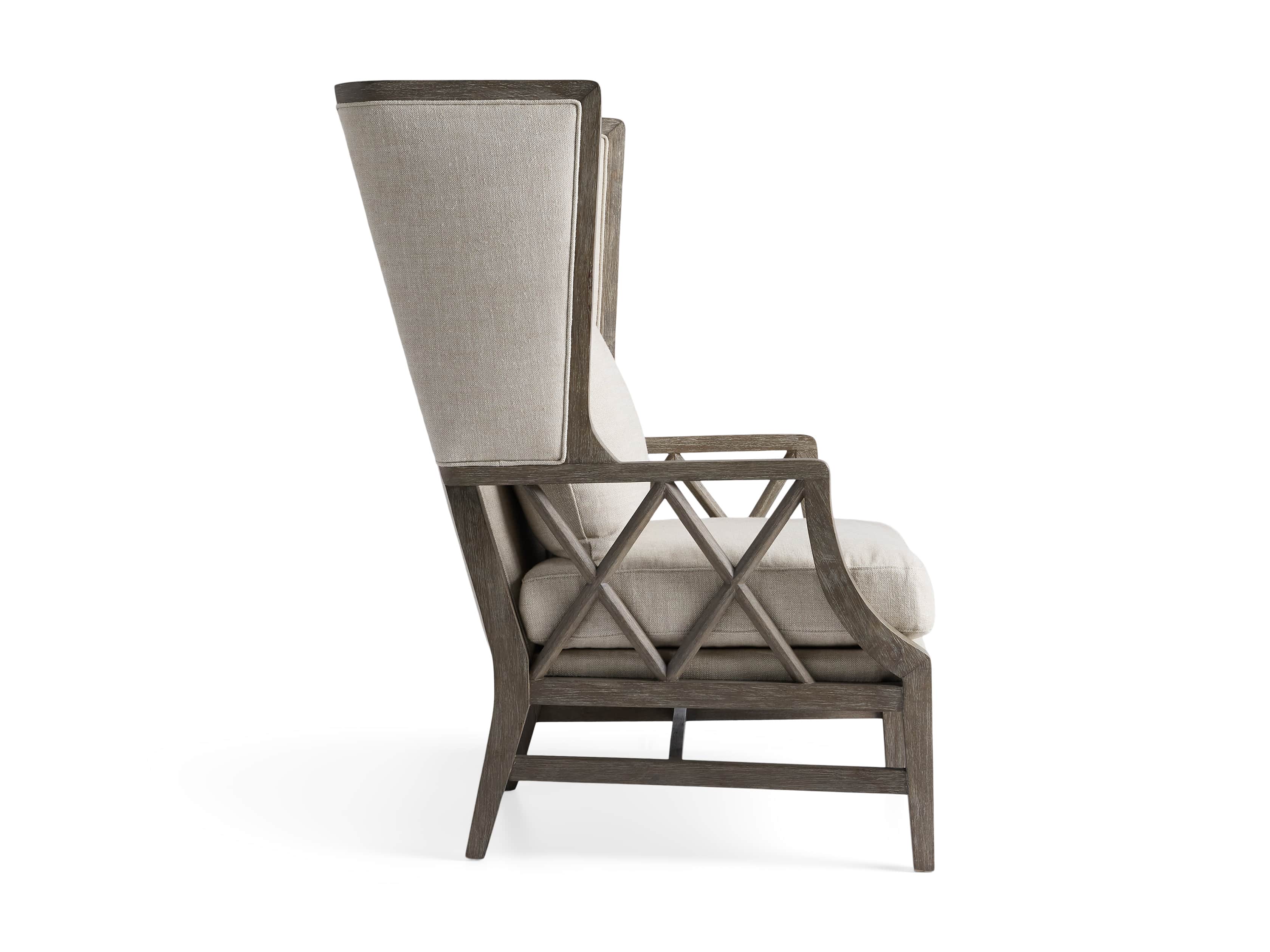 Floria Upholstered 28" Wing Chair in Flemish Grey