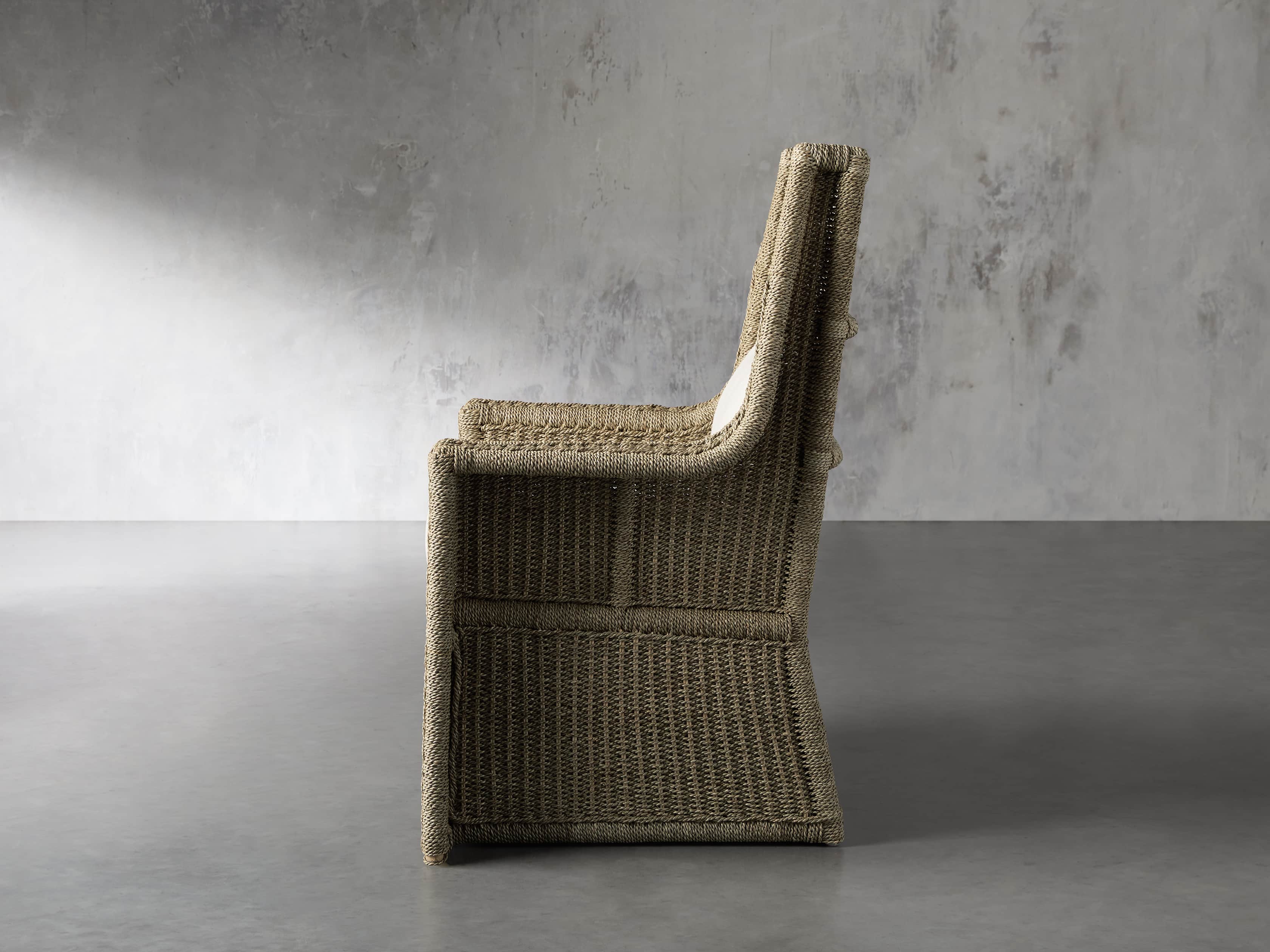 Talia Upholstered 33" Woven Chair in Tumble Ivory