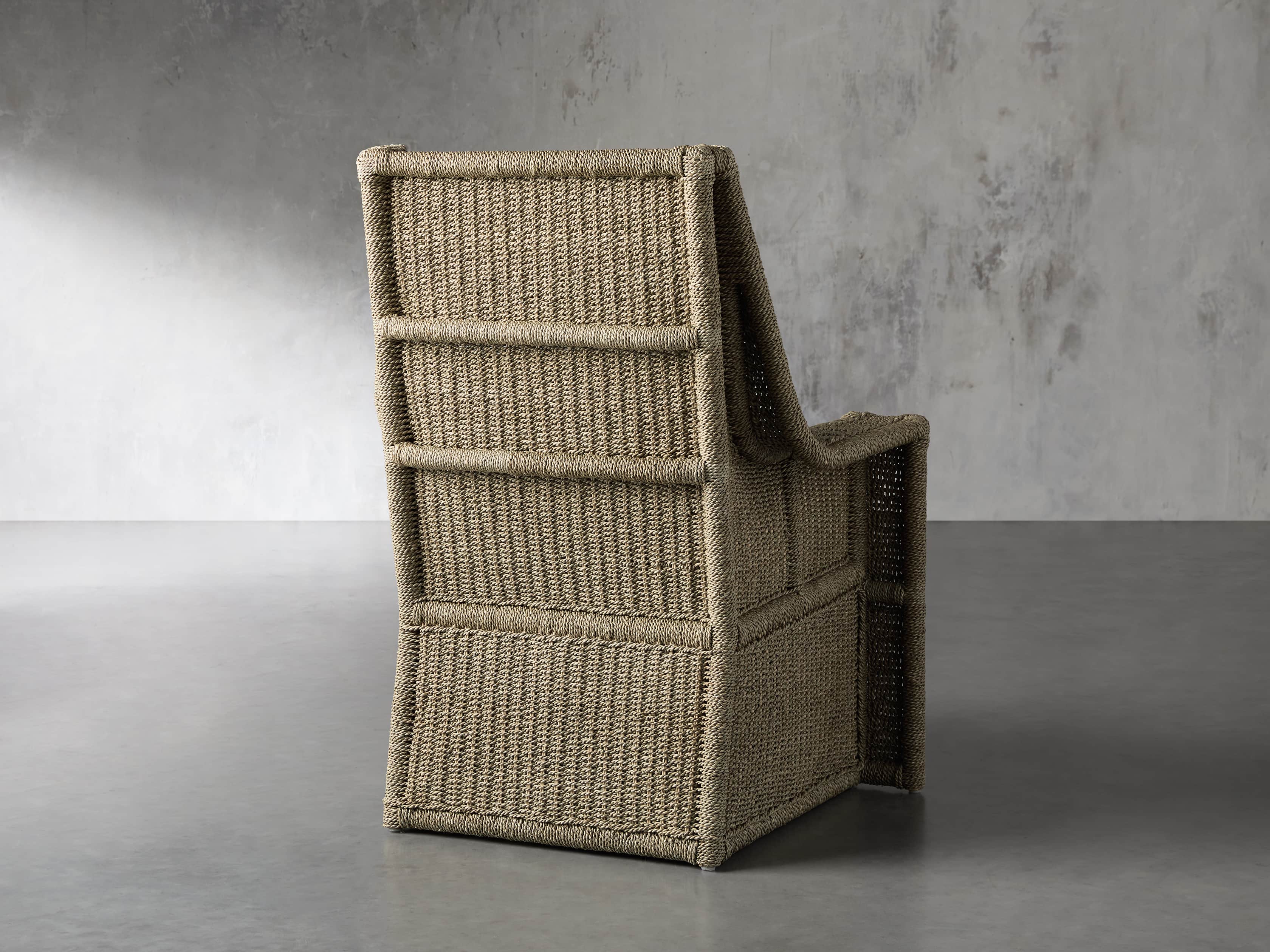 Talia Upholstered 33" Woven Chair in Tumble Ivory