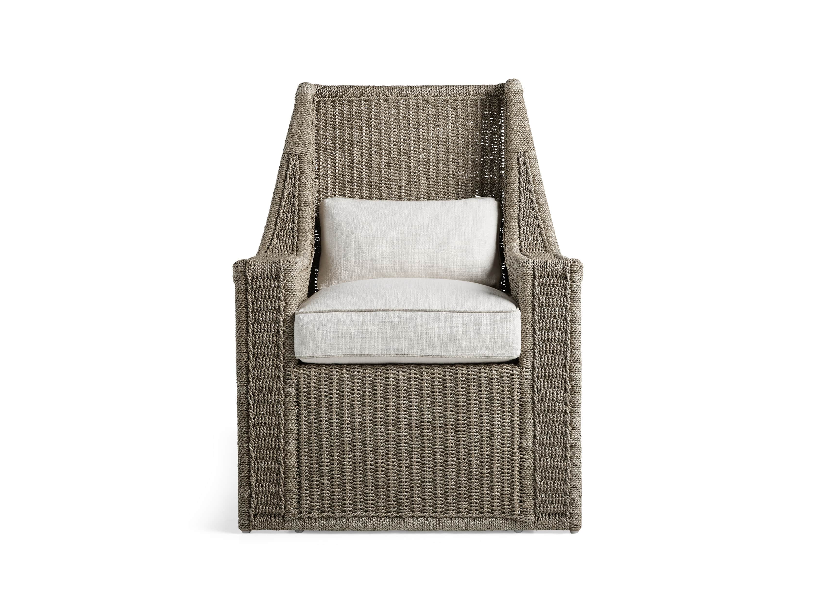 Talia Upholstered 33" Woven Chair in Tumble Ivory