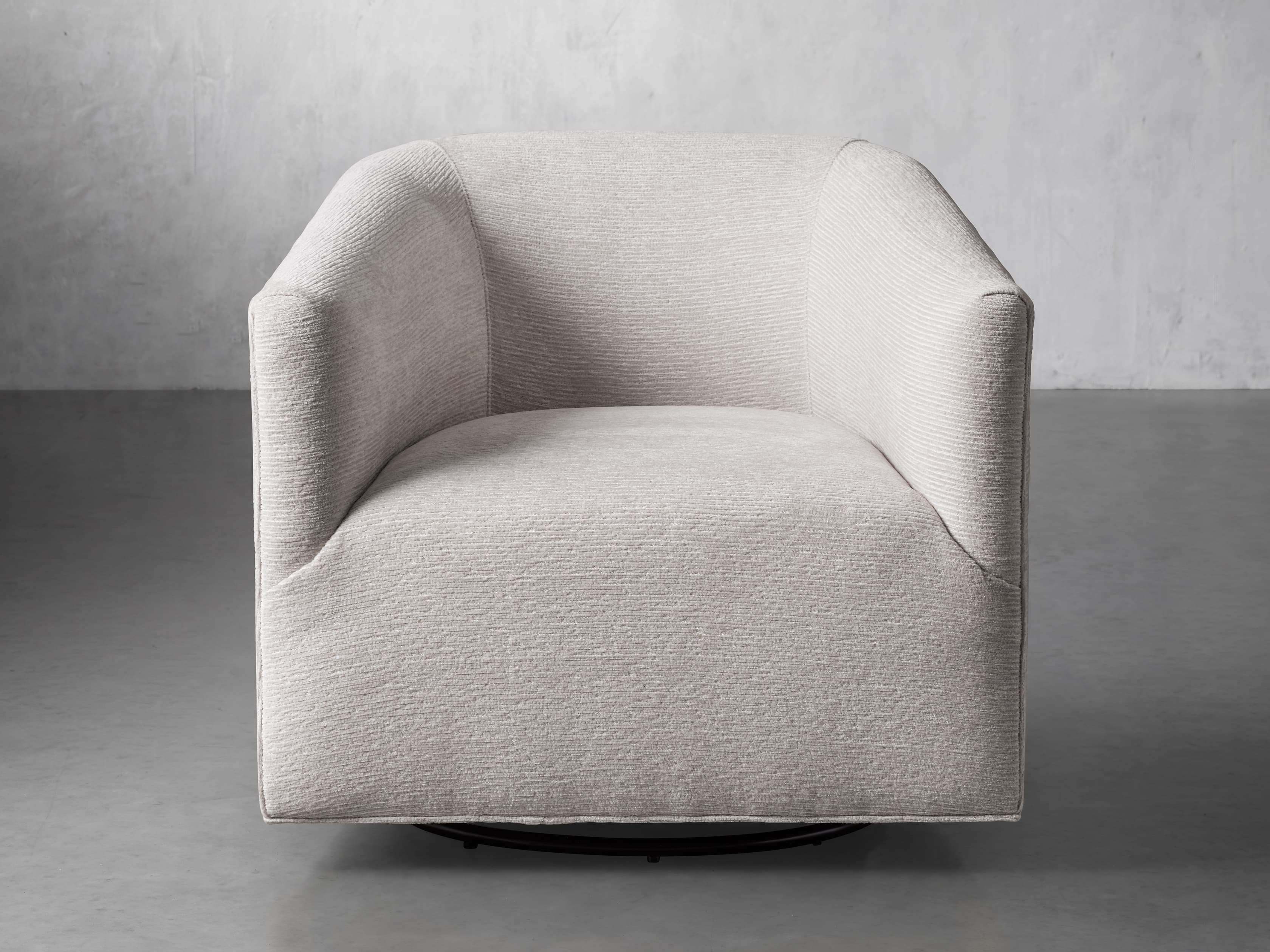 Veroniza upholstered swivel online barrel chair