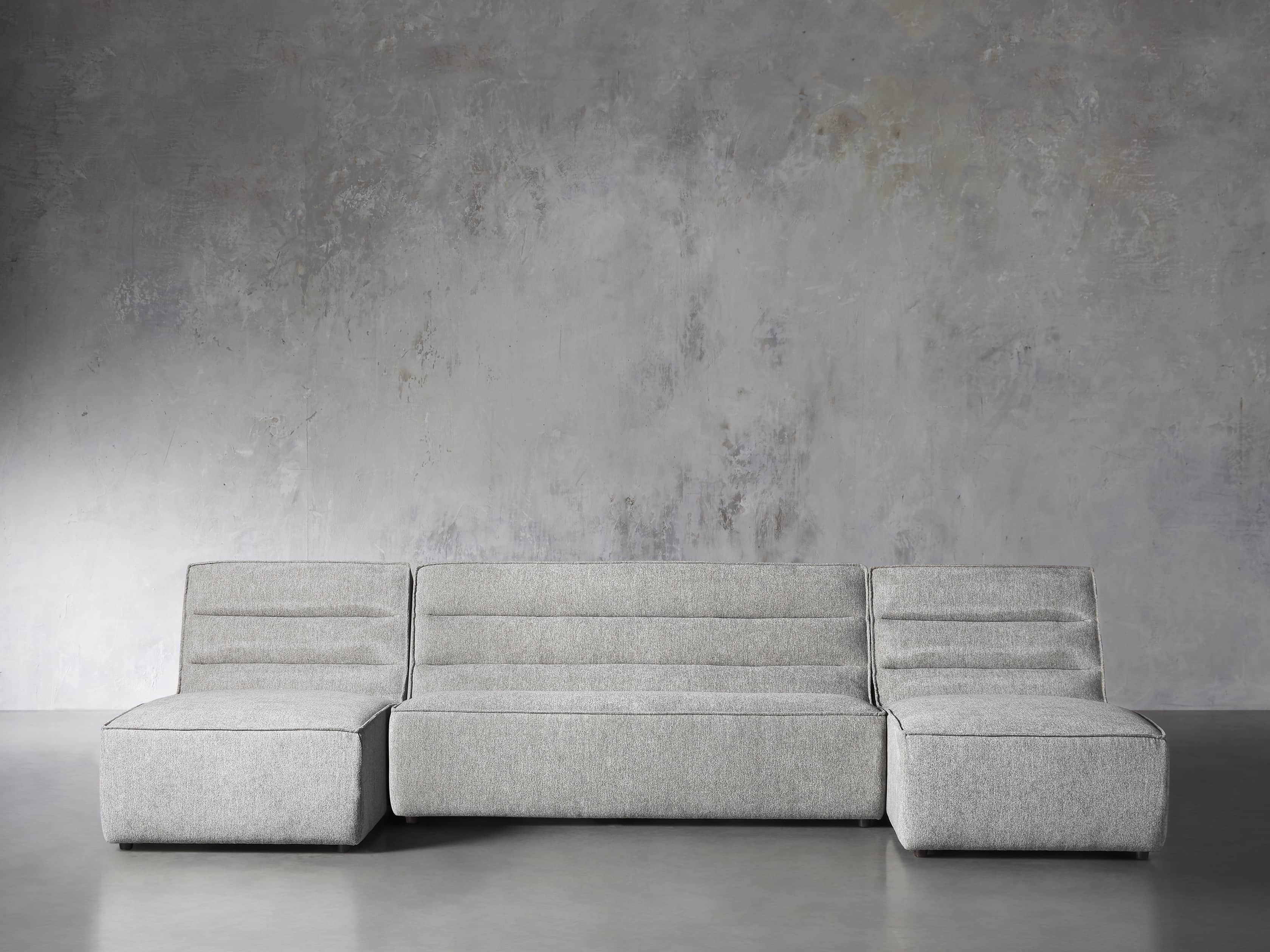Archer Upholstered 144" Three Piece Sectional, slide 1 of 7