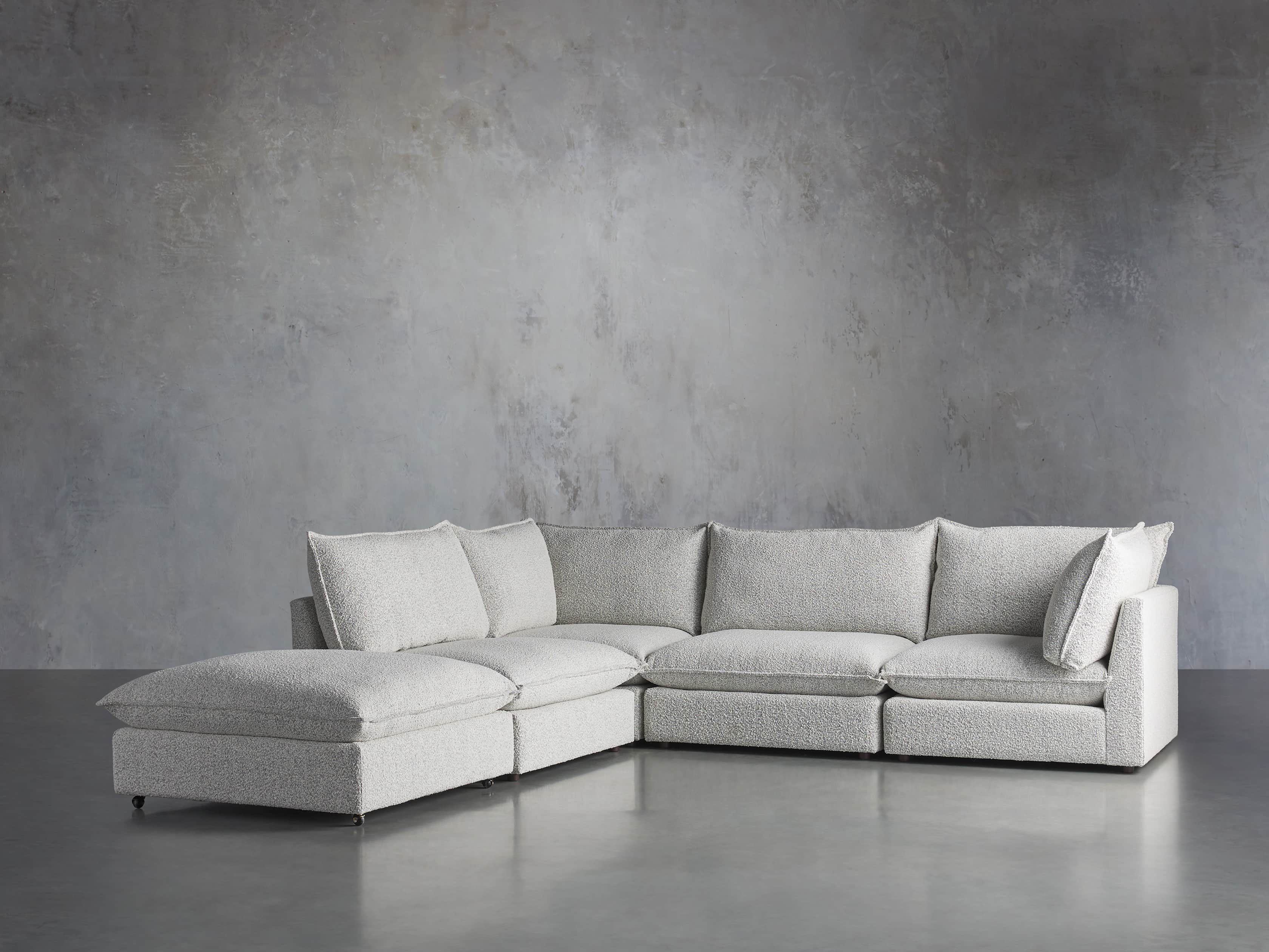 Owen Upholstered Five Piece Reverse Sectional, slide 3 of 9