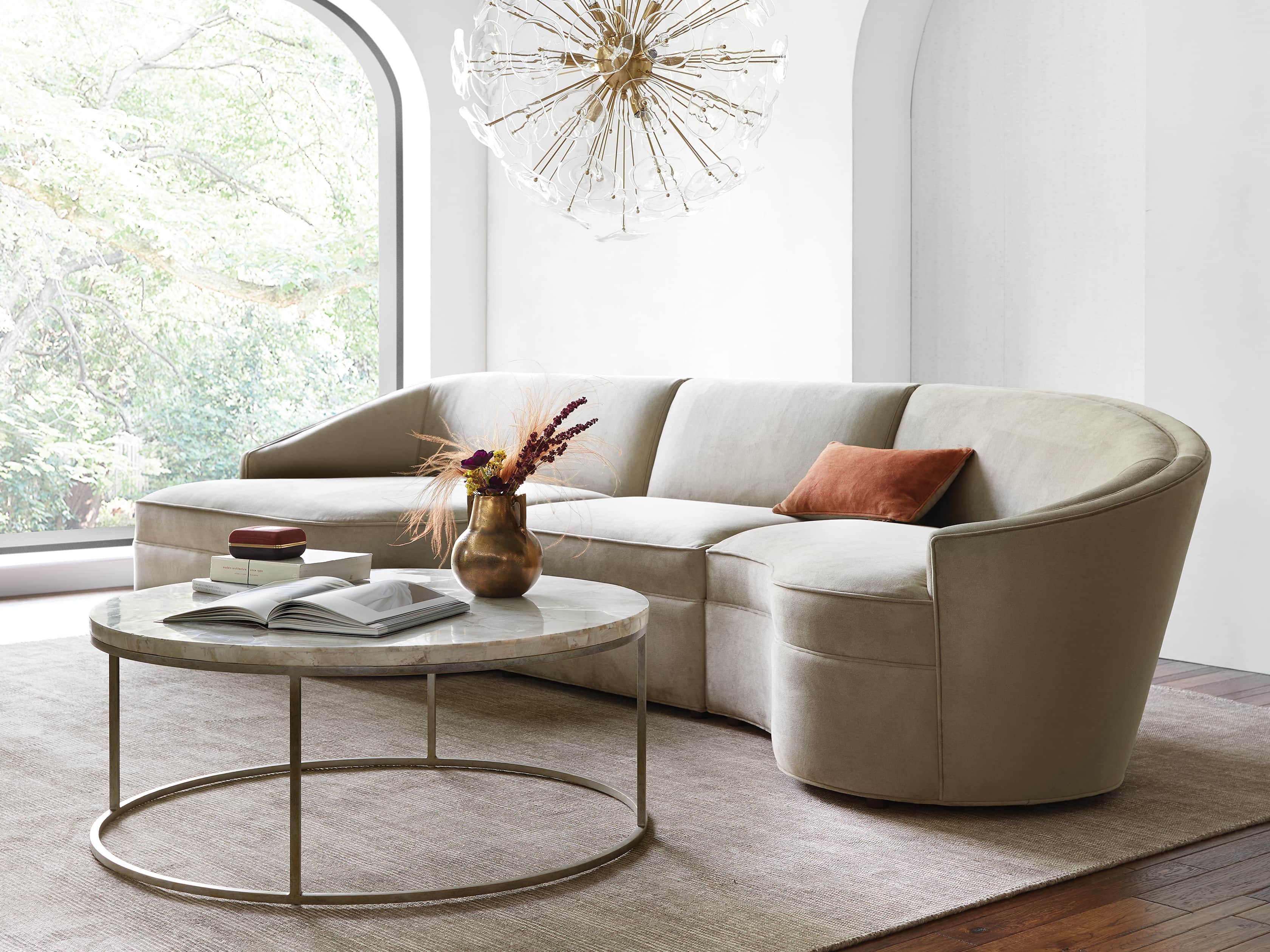 Harper Upholstered 135" Curved Sectional, slide 8 of 10