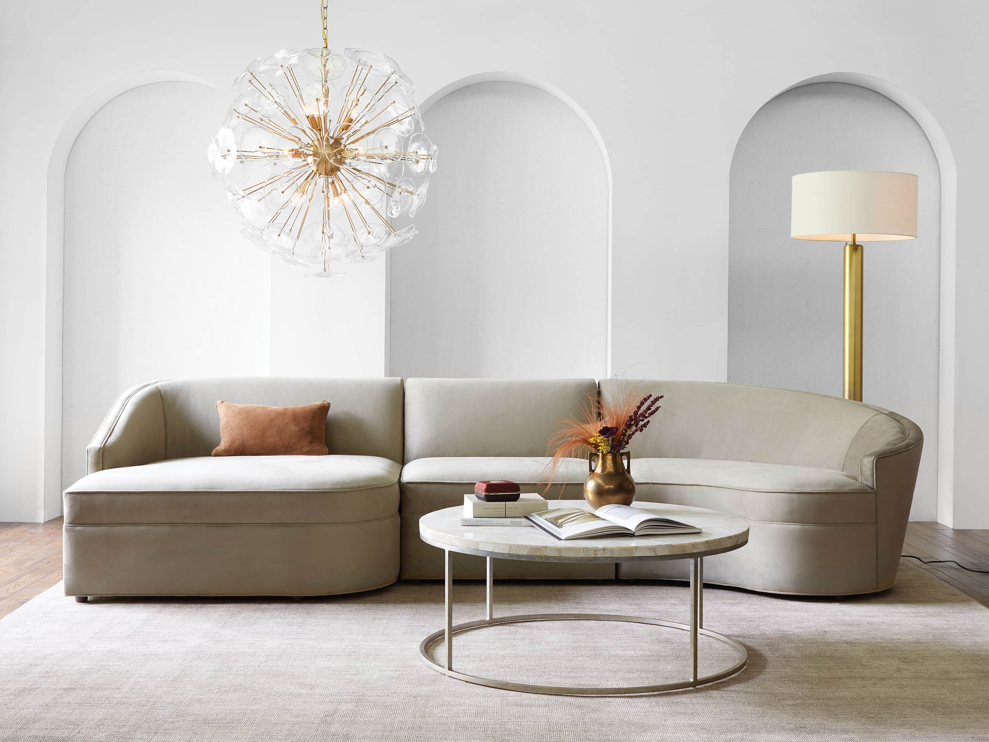 Harper Curved Sectional Arhaus Harper Curved Sectional Arhaus, Curved Sectional Sofa