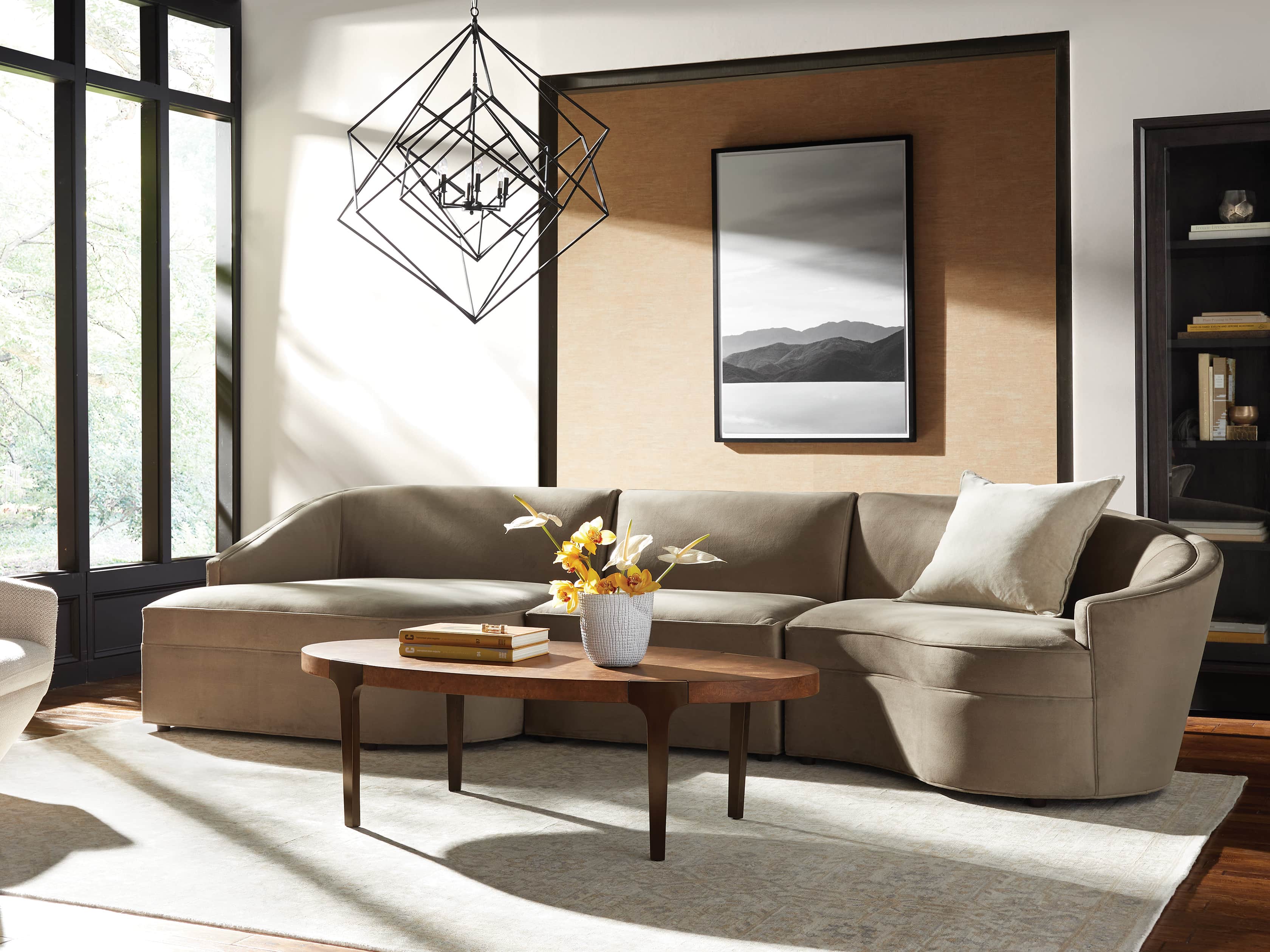 Harper Upholstered 135" Curved Sectional, slide 1 of 10