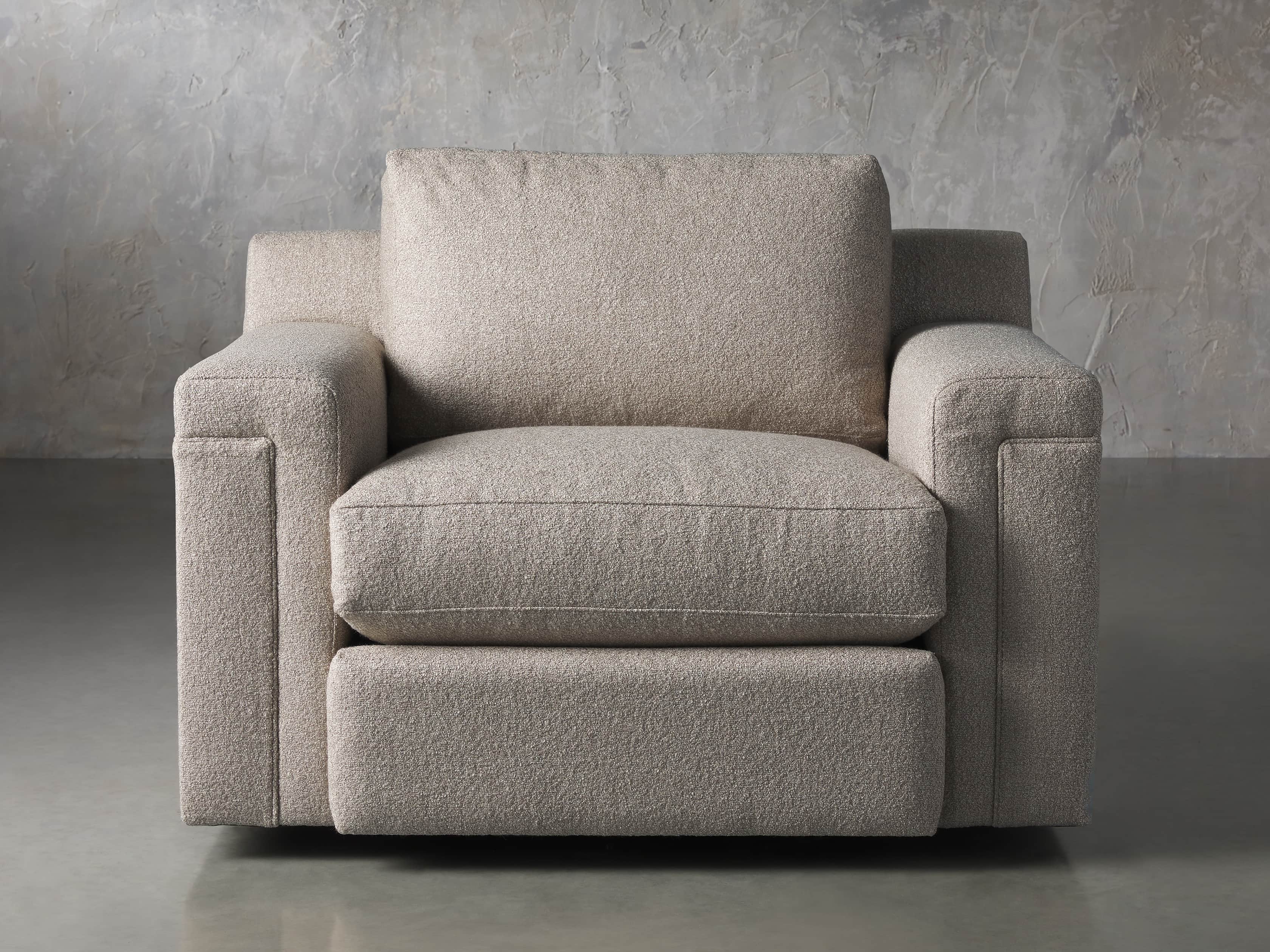 Chandler Upholstered 46" Swivel Chair, slide 1 of 7