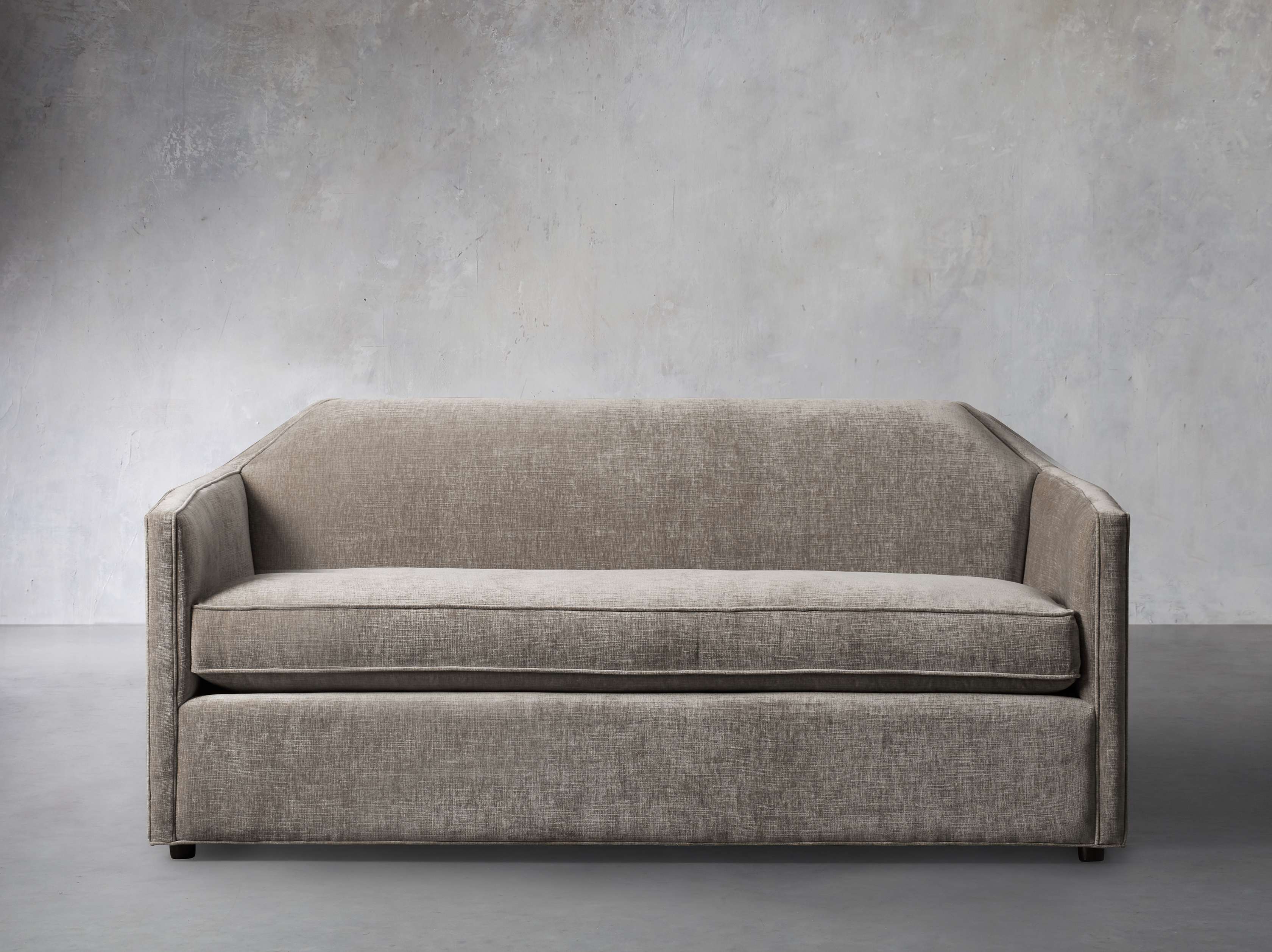 Arhaus velvet online sofa