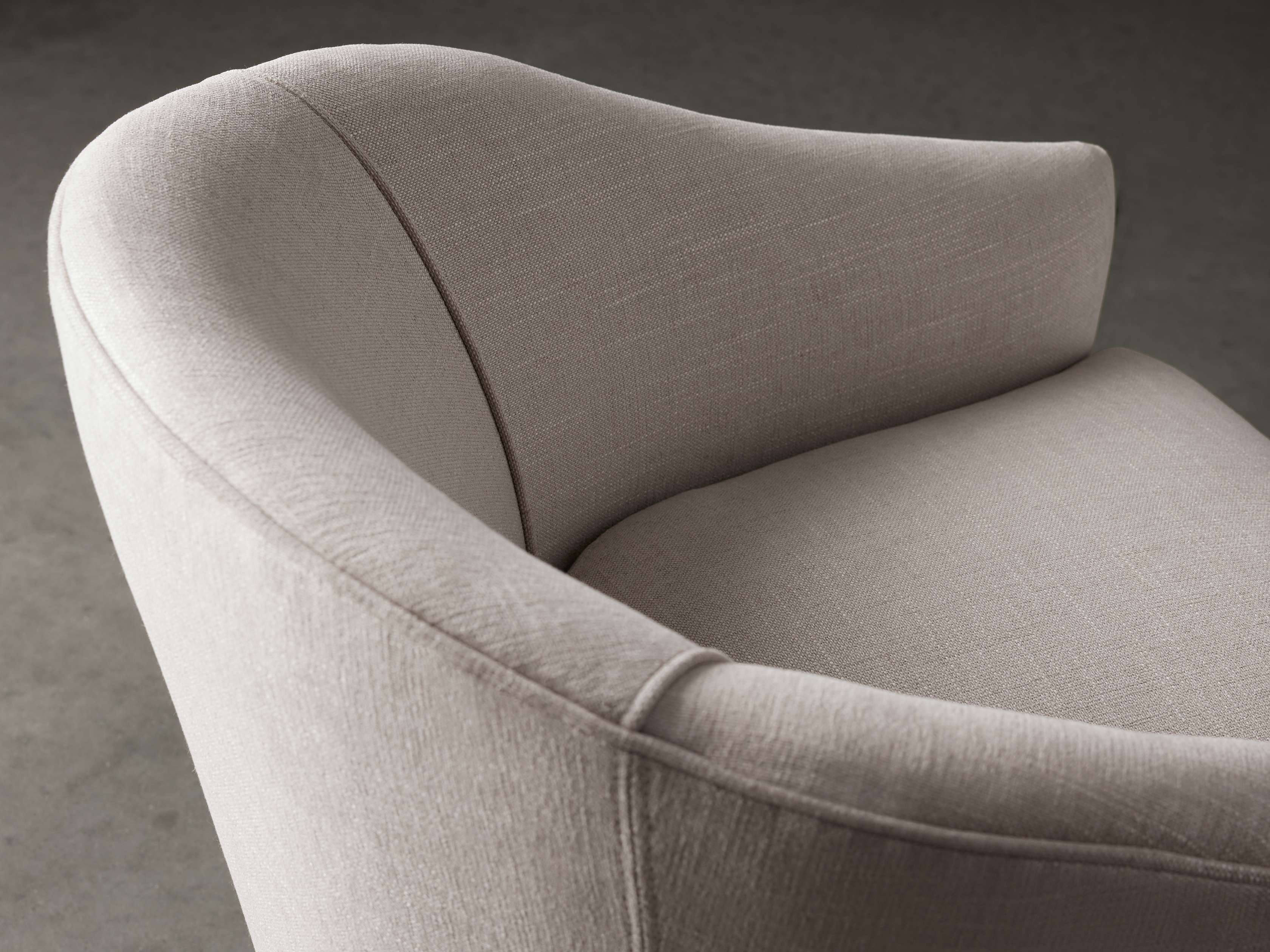 Easy reclining armchair in wood and fabric, Lina Design