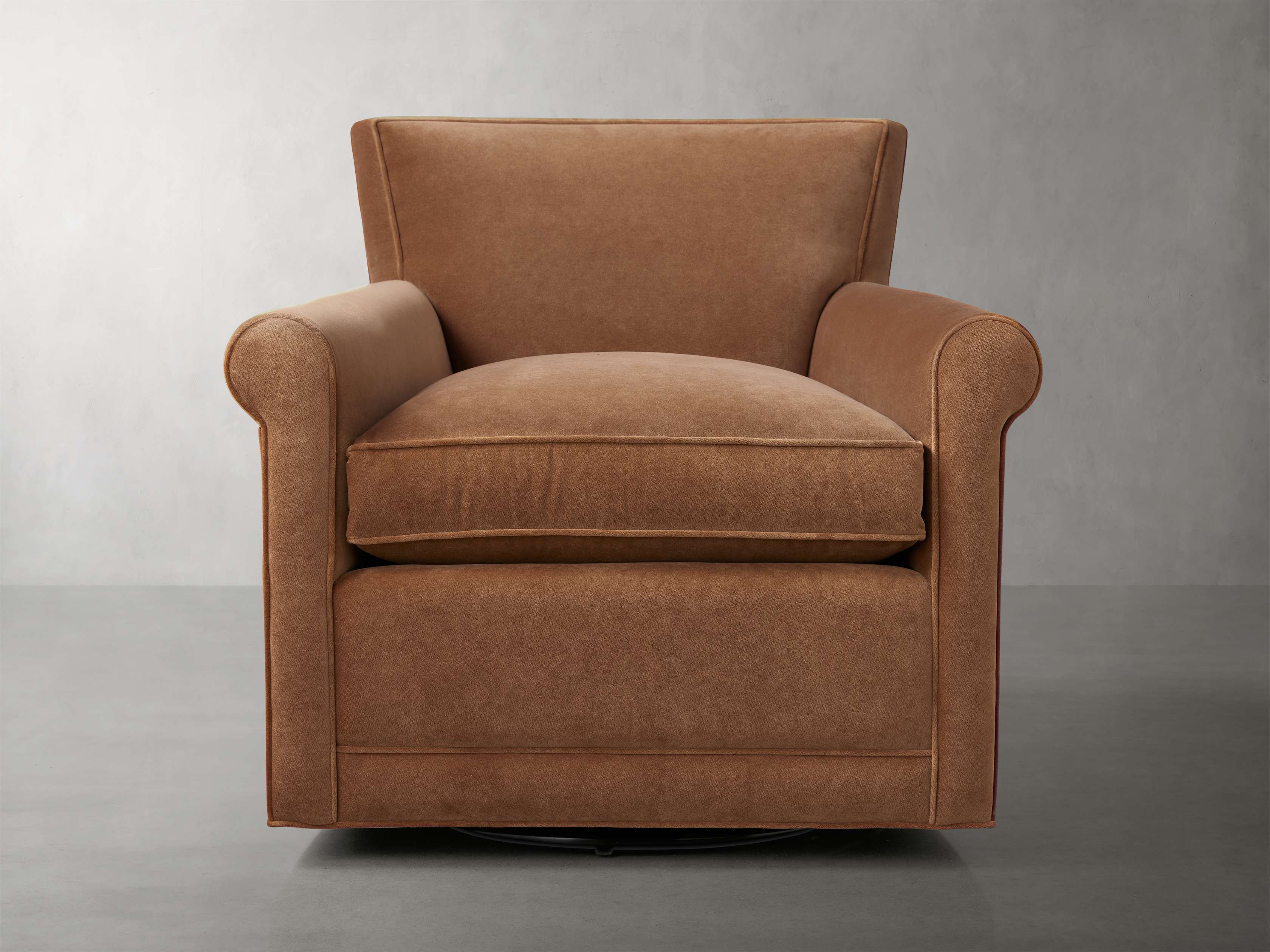 Rudy Rolled Arm Swivel Chair Arhaus